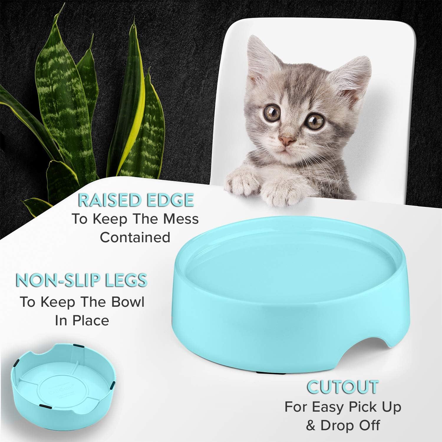 CatGuru Cat Food Table, Raised Stand for Food and Water Cat Bowls