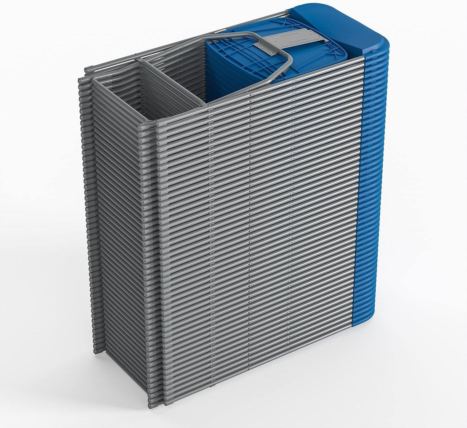 Flash Furniture Hercules Series Plastic Folding Chair Blue - 2 Pack 650LB Weight Capacity Comfortable Event Chair-Lightweight Folding Chair