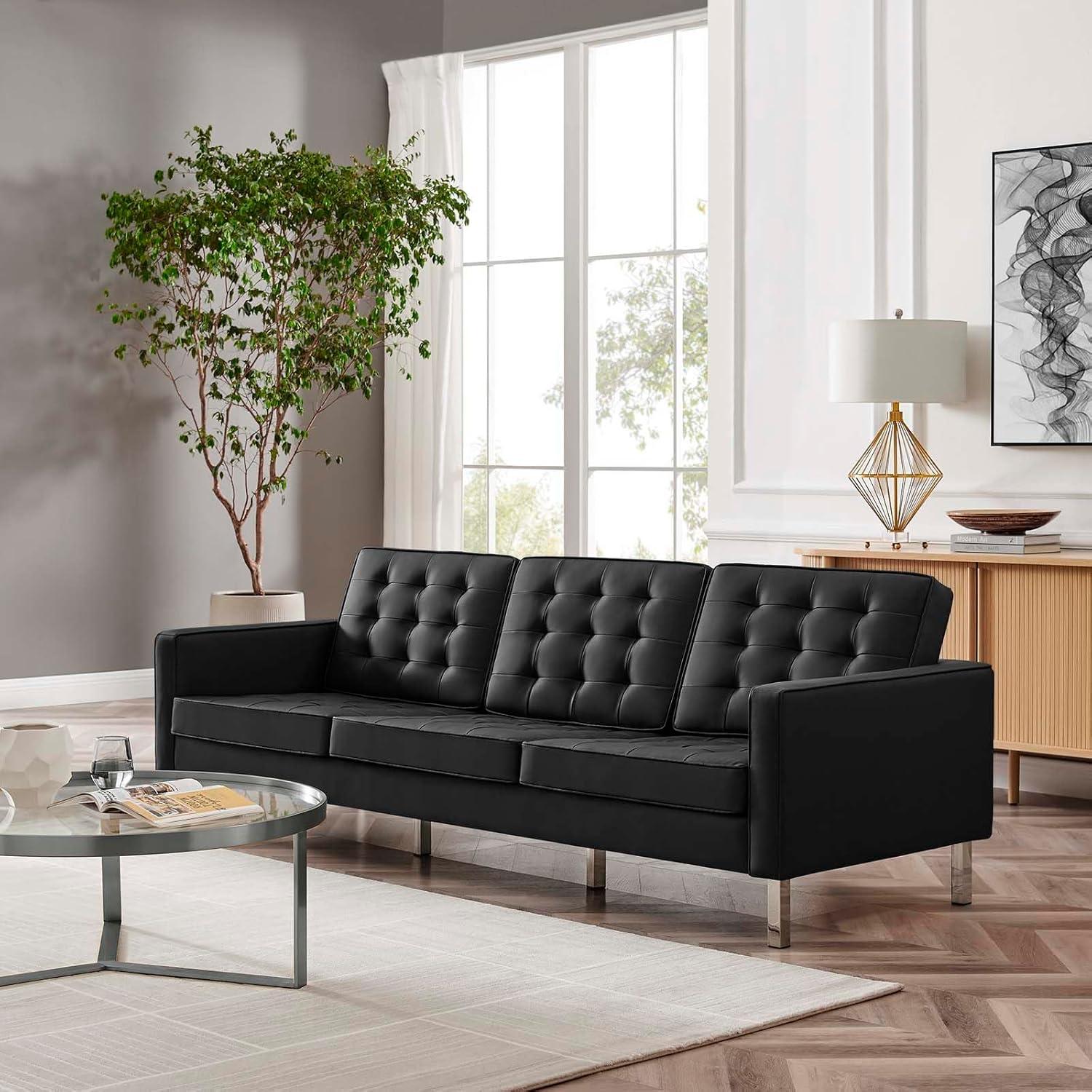 Modway Loft Tufted Vegan Leather Sofa by Modway