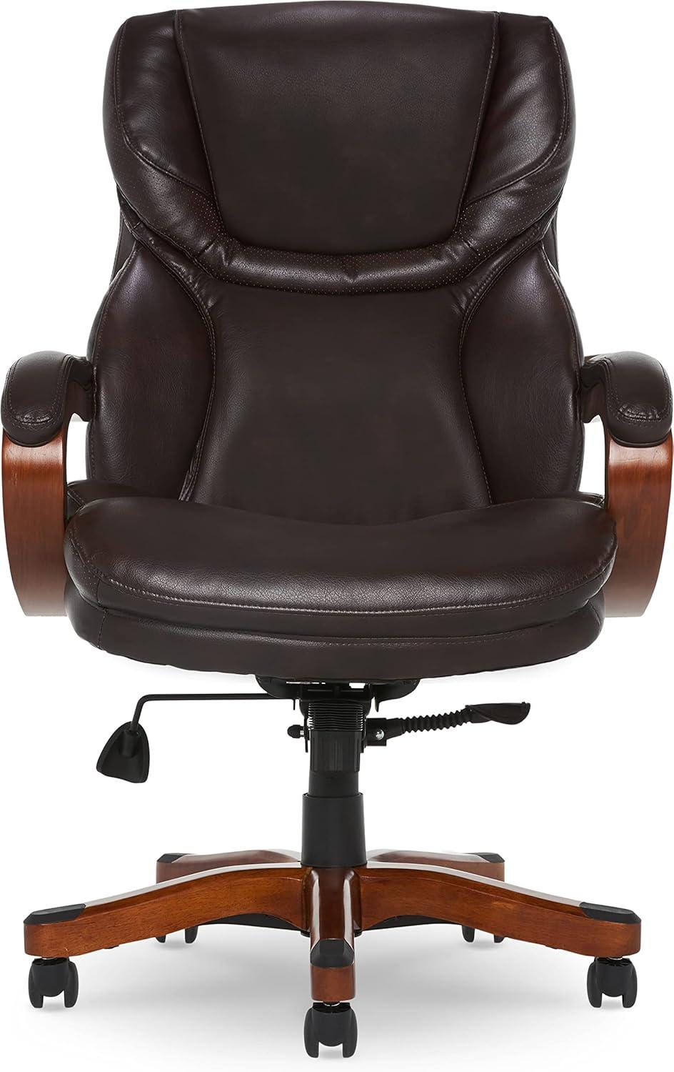 Serta Conway Big & Tall Office Chair, Ergonomic Adjustable Lumbar, Semi Plush Cushion, Body Pillows