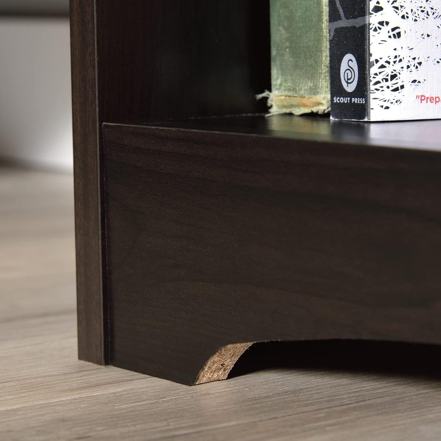 Cinnamon Cherry Finish Nightstand with Drawer and Open Shelf