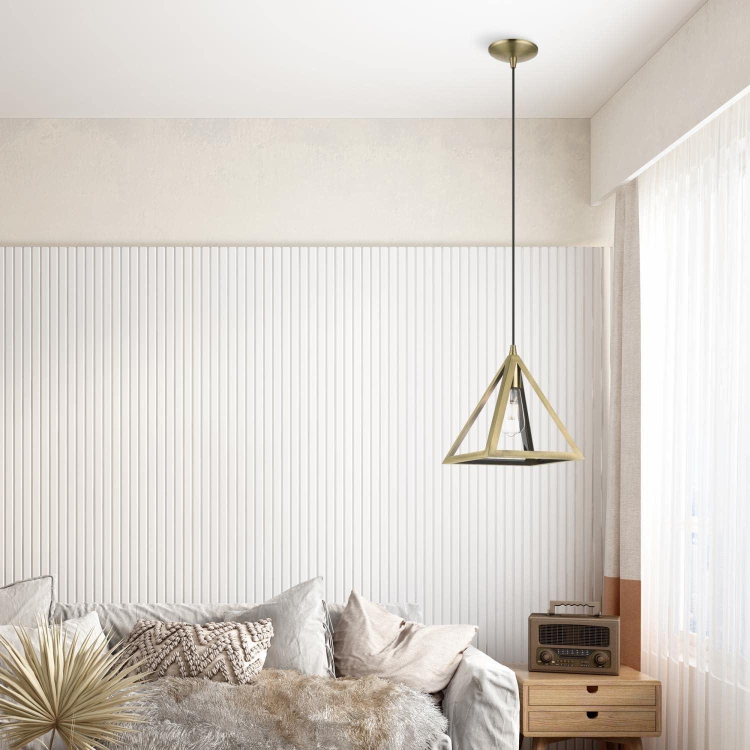 Livex Lighting Pinnacle 1 - Light Pendant in  Antique Brass