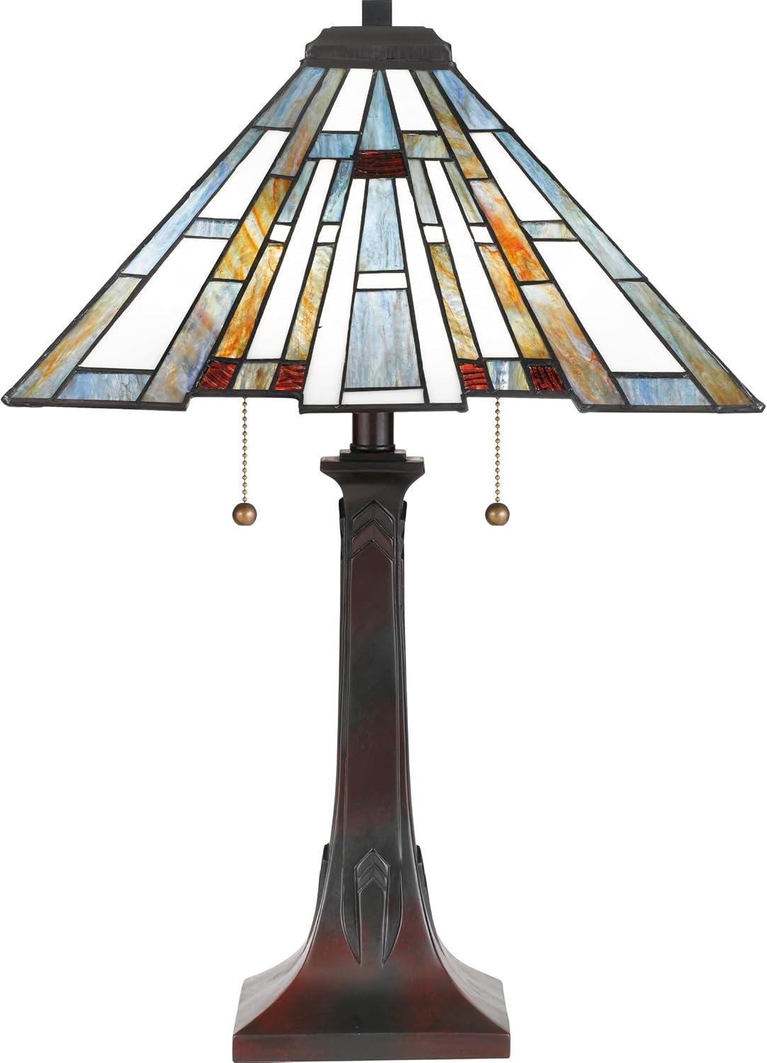 Ashley Harbour Tiffany 24.75" 2-Lights Table Lamps with Product Electrical Medium Base, Bronze