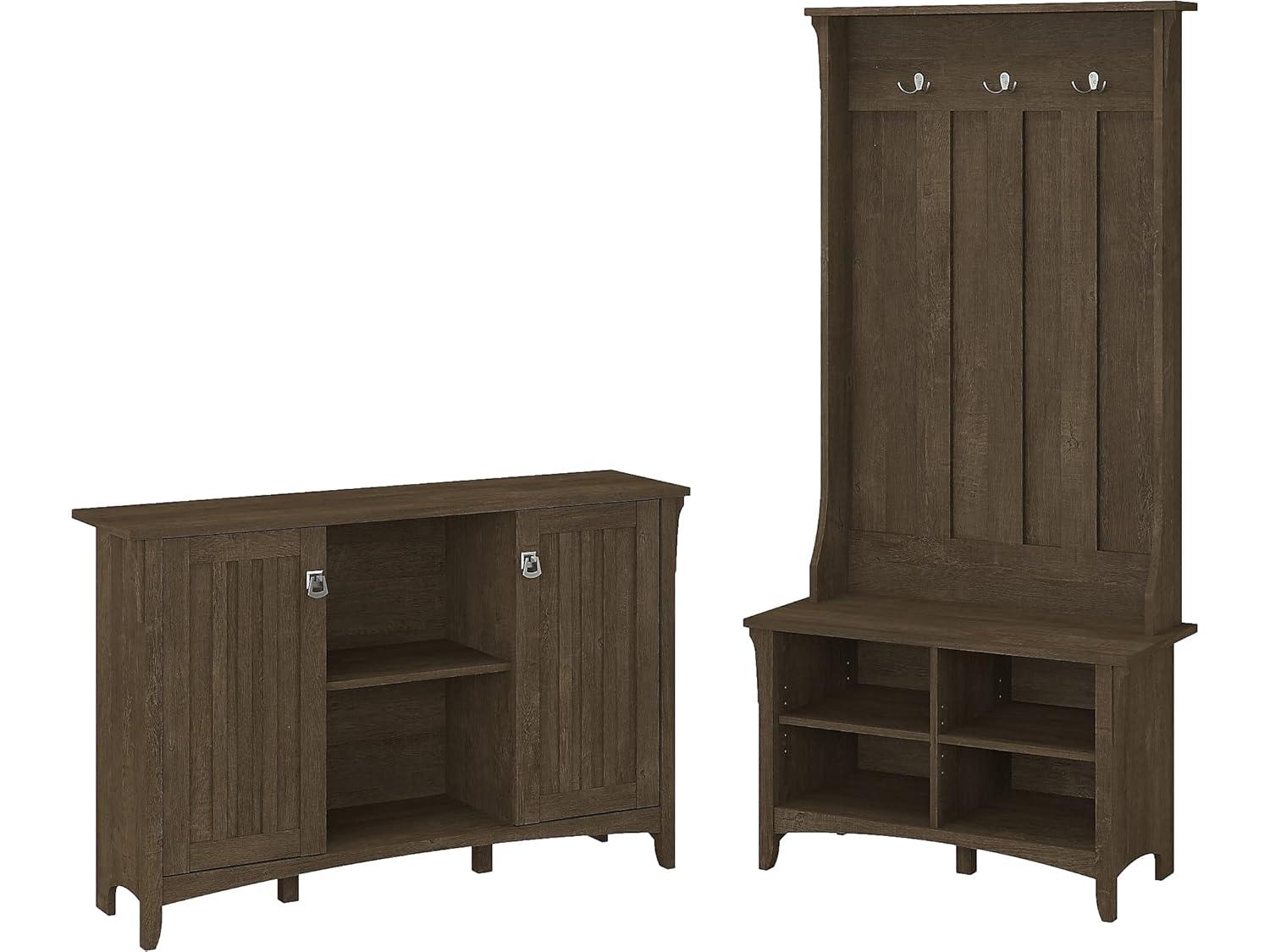 Bush Furniture Salinas Entryway Storage Set, Ash Brown