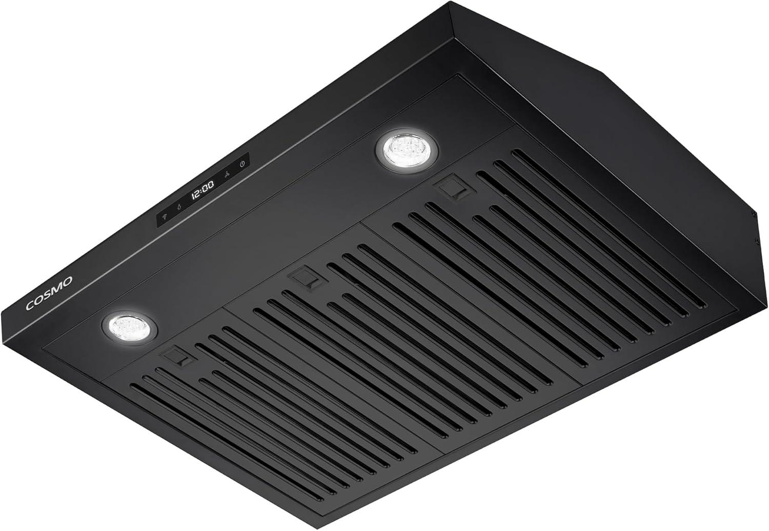 30 in. Under Cabinet Range Hood with Digital Touch Controls in Matte Black