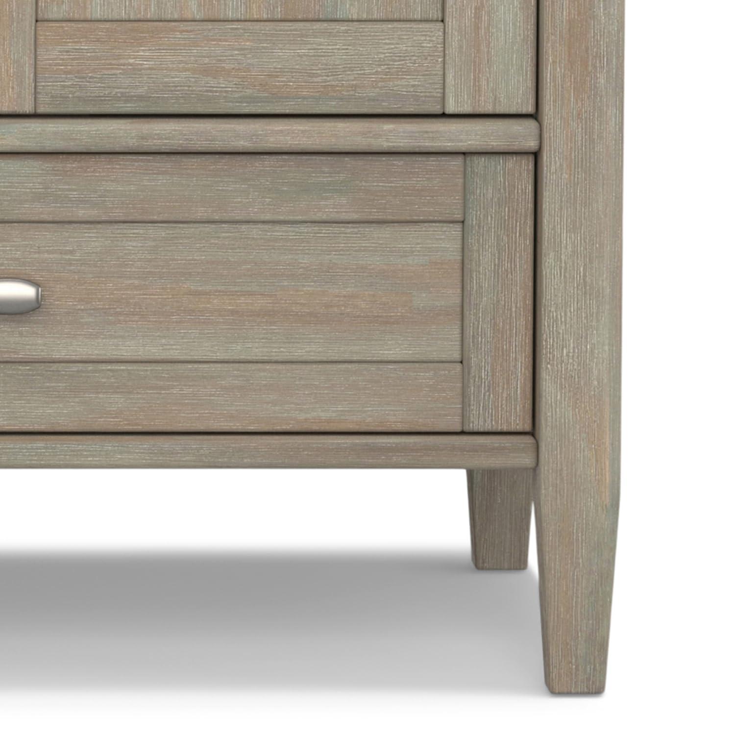 Simpli Home Warm Shaker 47"W Solid Wood TV Stand for TVs up to 55" with 2 Storage Cabinets and 2 Drawers