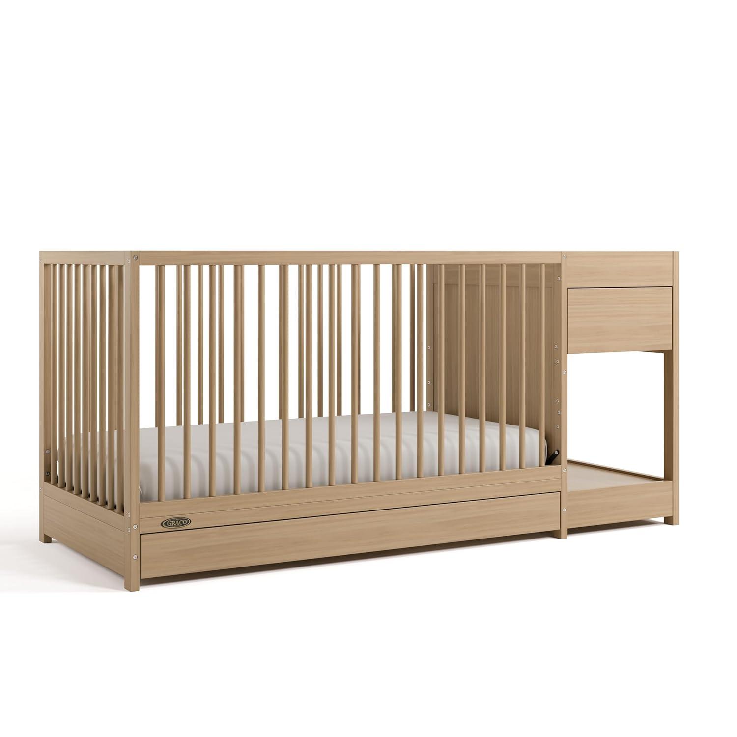 Teddi 4-in-1 Mini Convertible Crib with Mattress