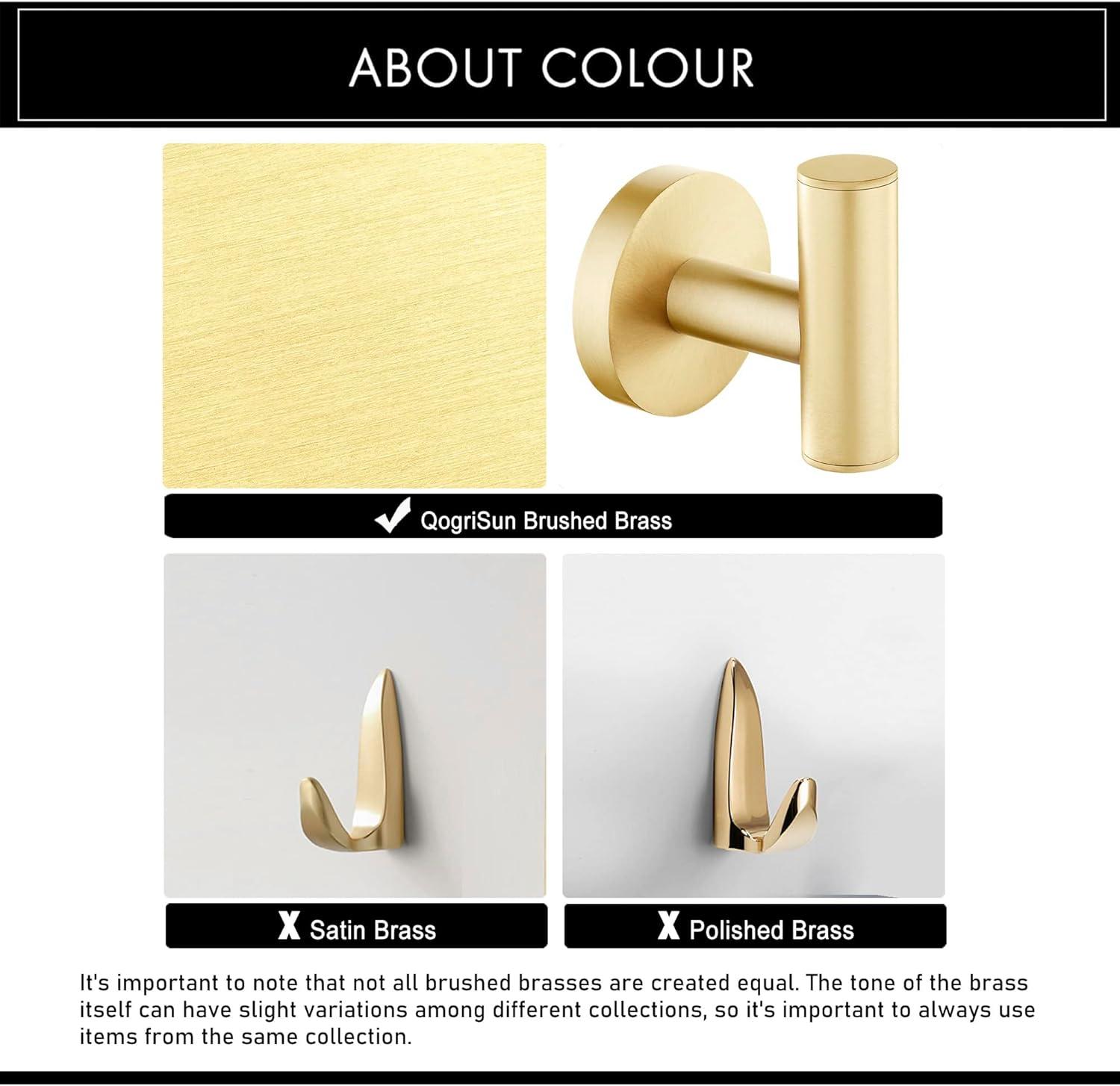 Brushed Brass Heavy Duty Wall Mounted Towel Hook