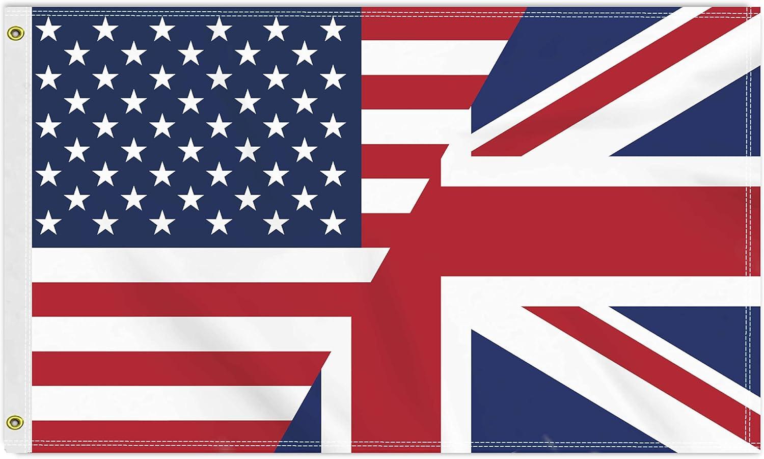 Large 3x5 FT American British Patriotic Outdoor Flag