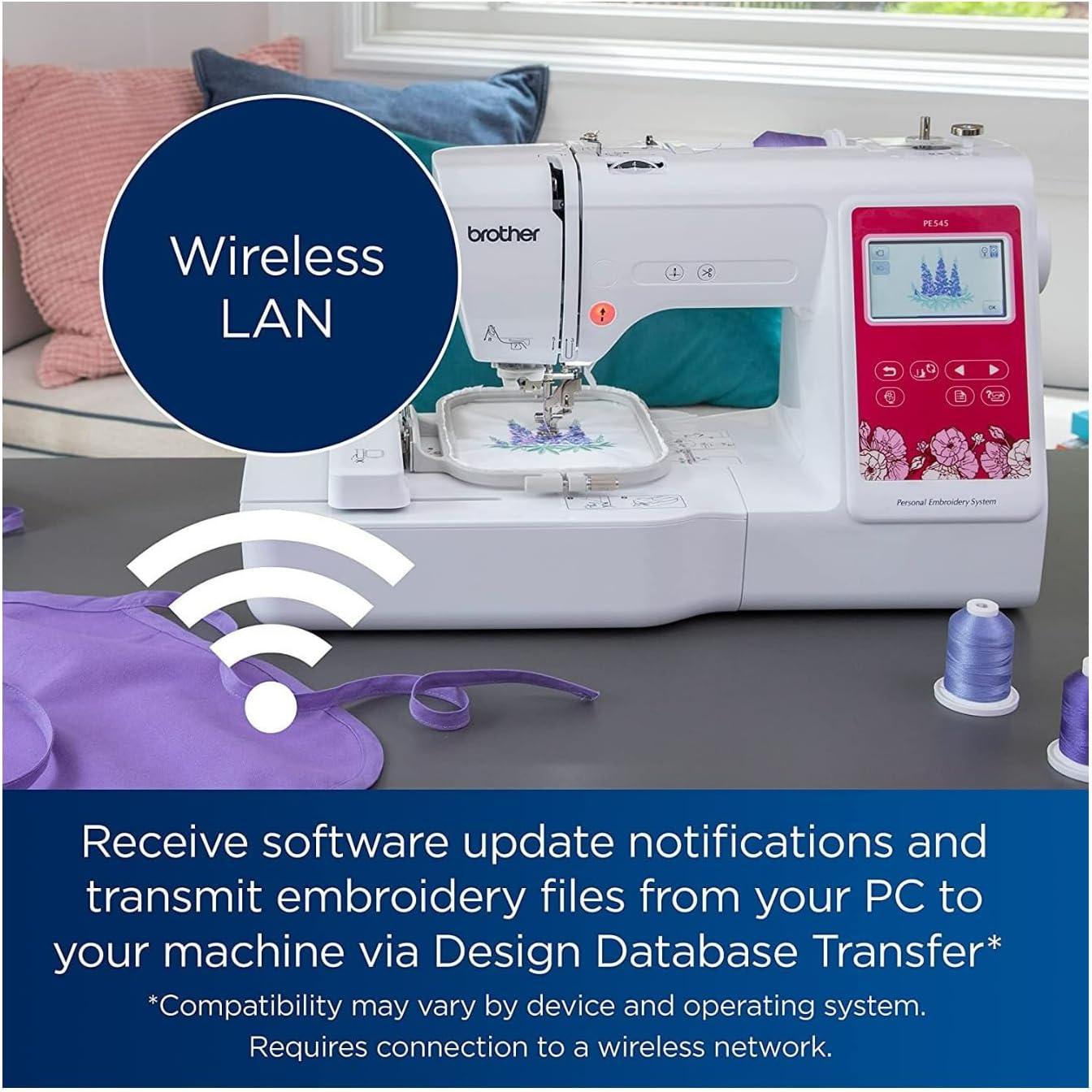 Brother Elite PE545 3.7-Inch Touch Display Embroidery Machine with Sewing Bundle