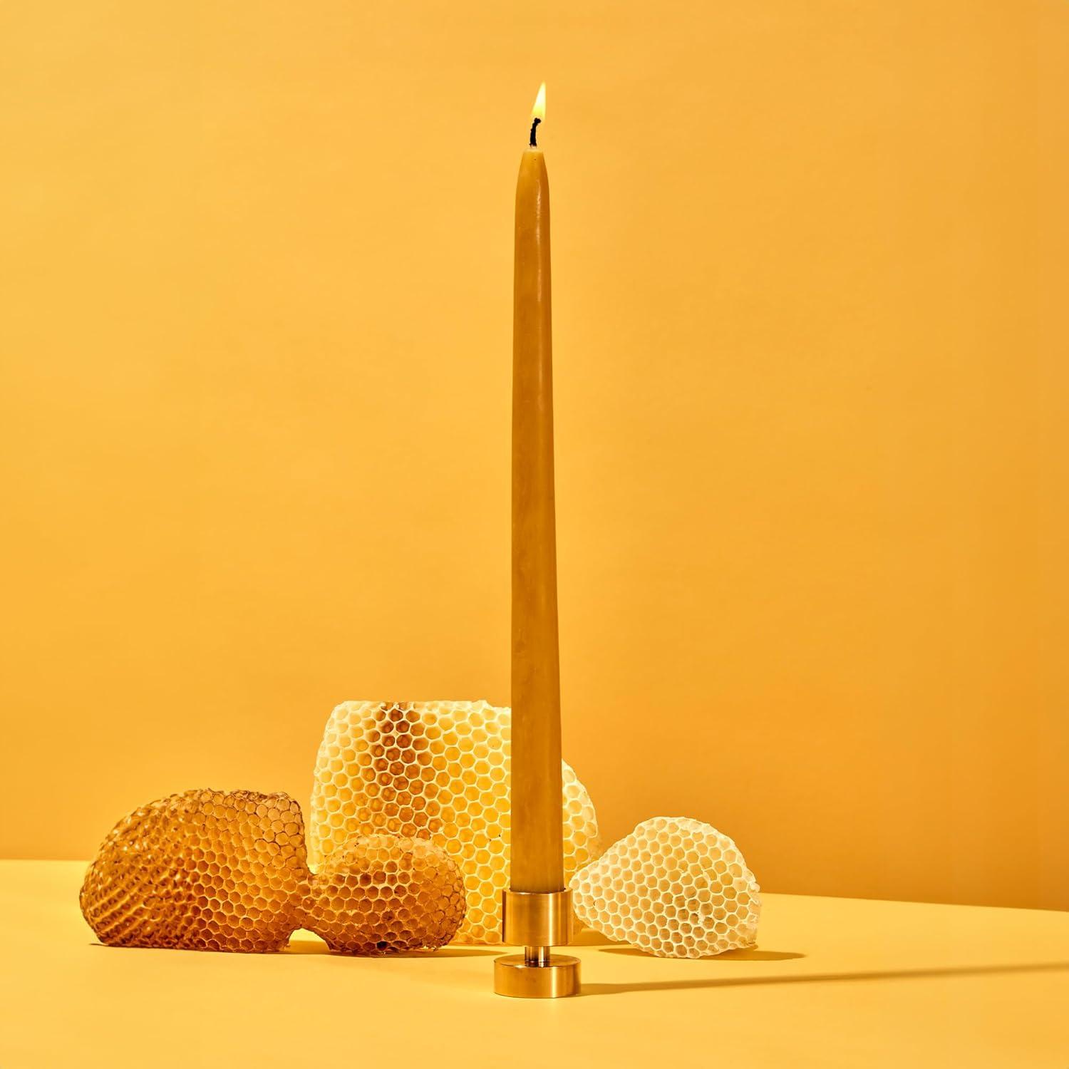 Elegant Small Solid Brass Taper Candle Holder