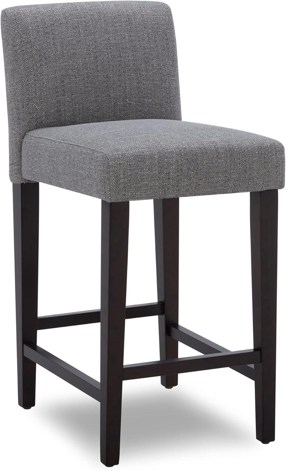 CHITA 25 inch Bar Stools Set of 2, Fabric in Fog Grey