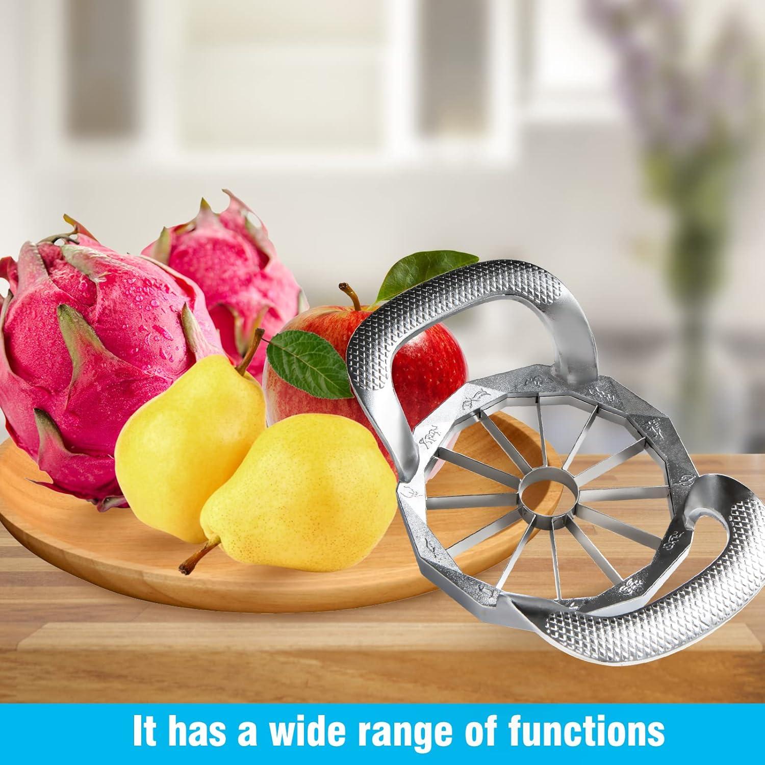 Apple Slicer, HEAVY DUTY Apple Corer, 12-Blade Stainless Steel Apple Cutter Divider Pitter ，Sturdy and Sharp