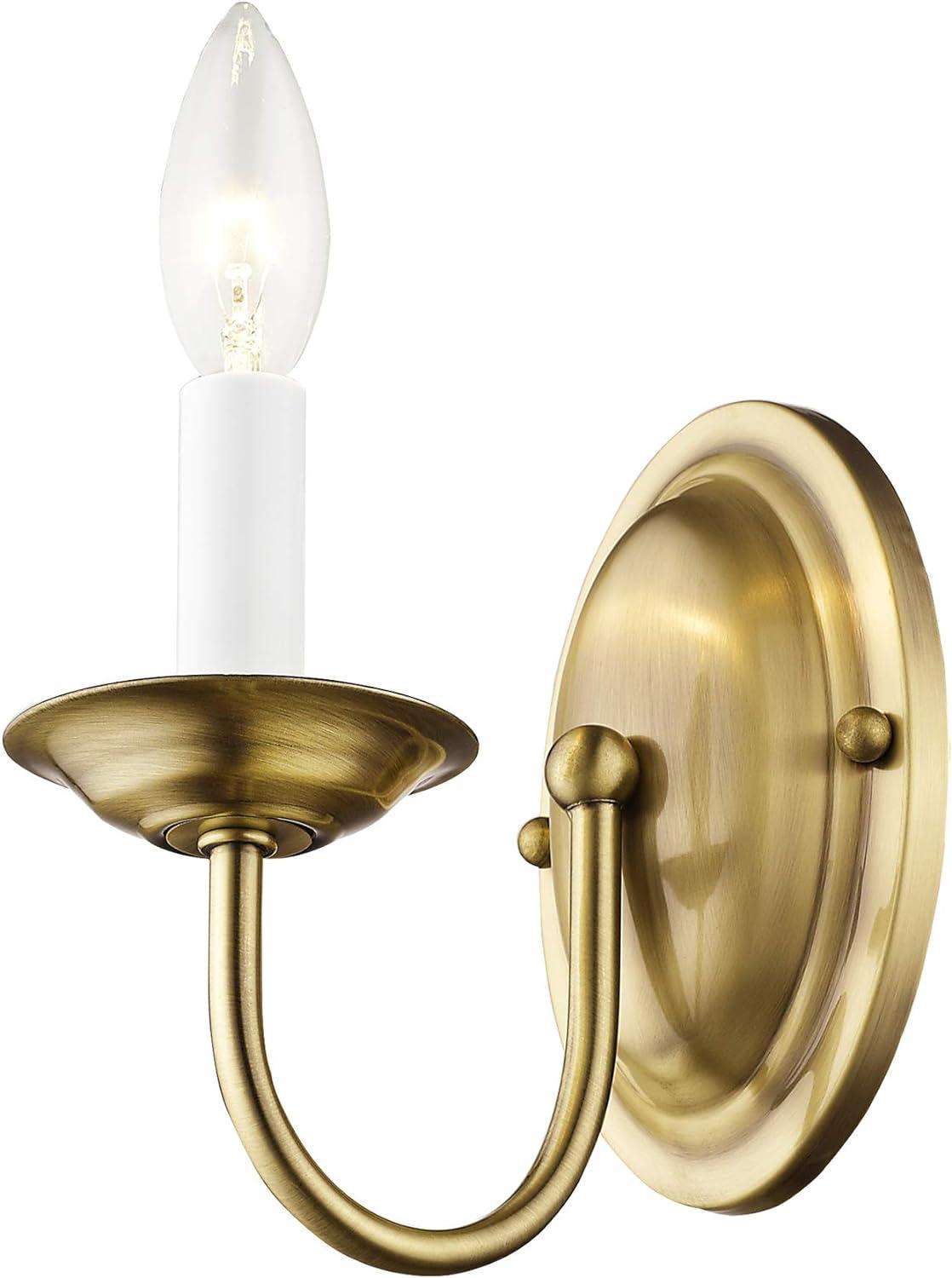 Livex Lighting Home Basics 1 - Light Wall Light in  Antique Brass