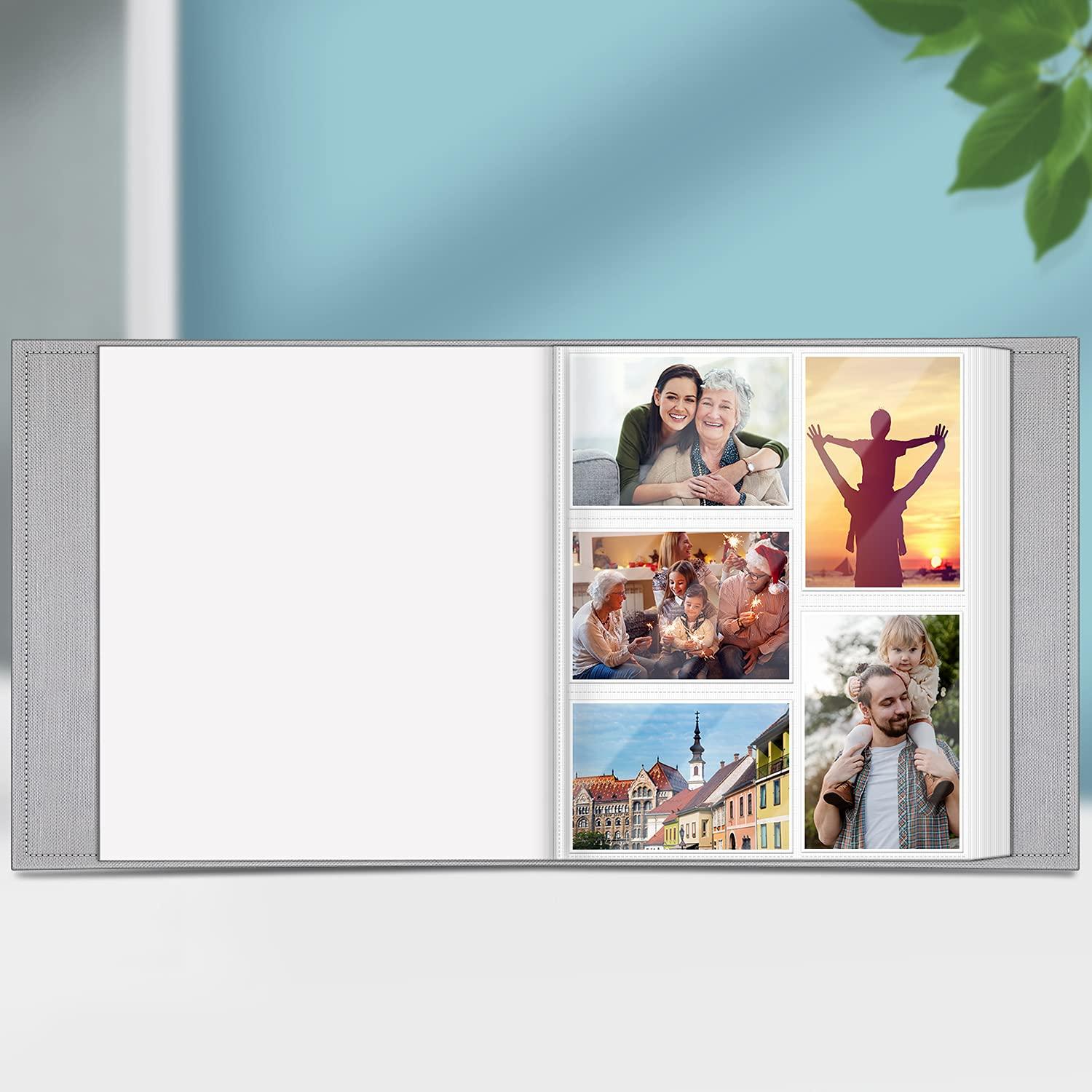 Fintie Classical Photo Album - 600 Pockets for 4x6 Photos, Ideal for Family, Wedding, Baby, Vacation - Emerald Marble
