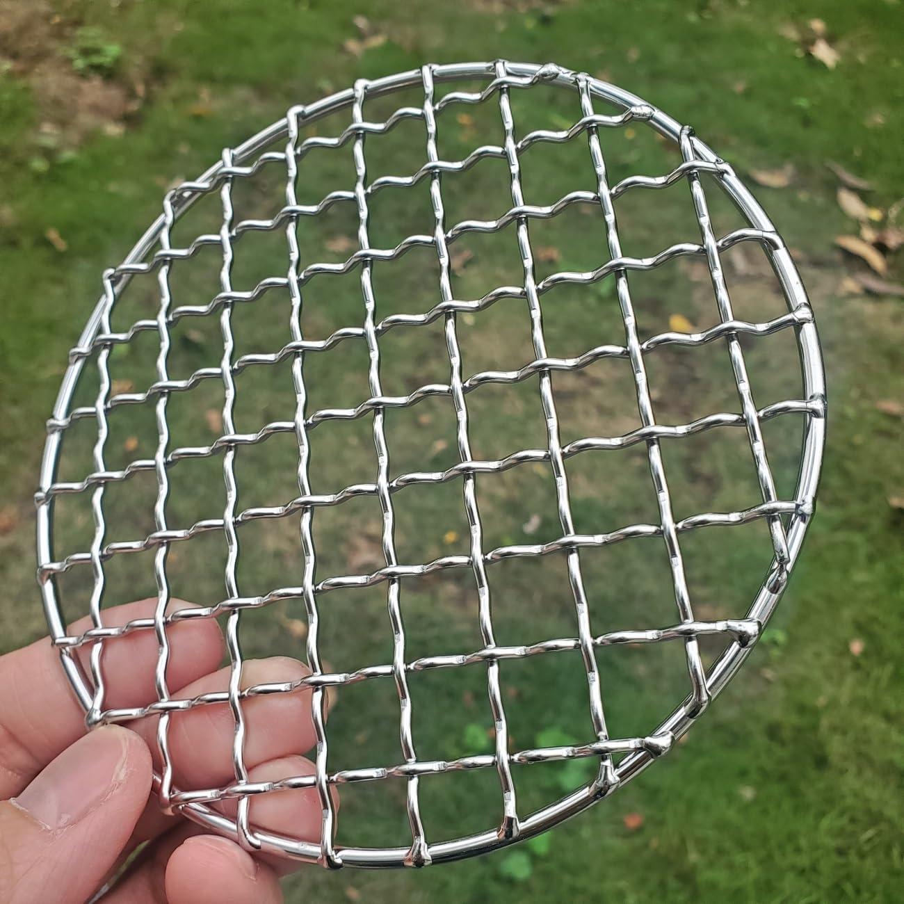 2 Pcs Barbecue Grill Grate Foldable Cooking Grates for Rack Silver