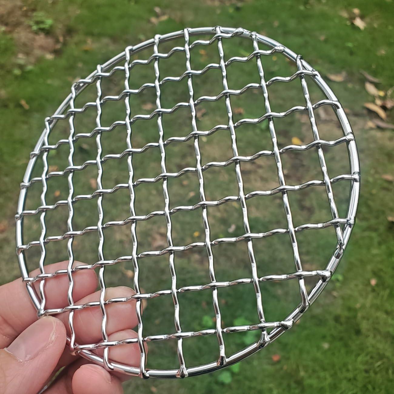 2 Pcs Barbecue Grill Grate Foldable Cooking Grates for Rack Silver