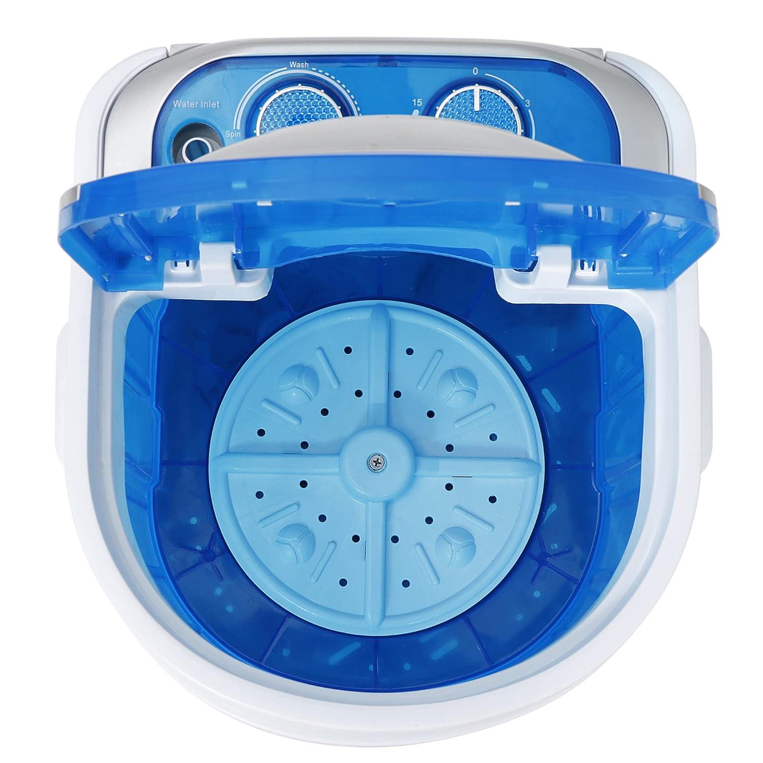 Portable Mini Washing Machine，Small Compact Laundry 4.4lbs Capacity Washer w/Spin Cycle Basket and Drain Hose Drum Washing Machine