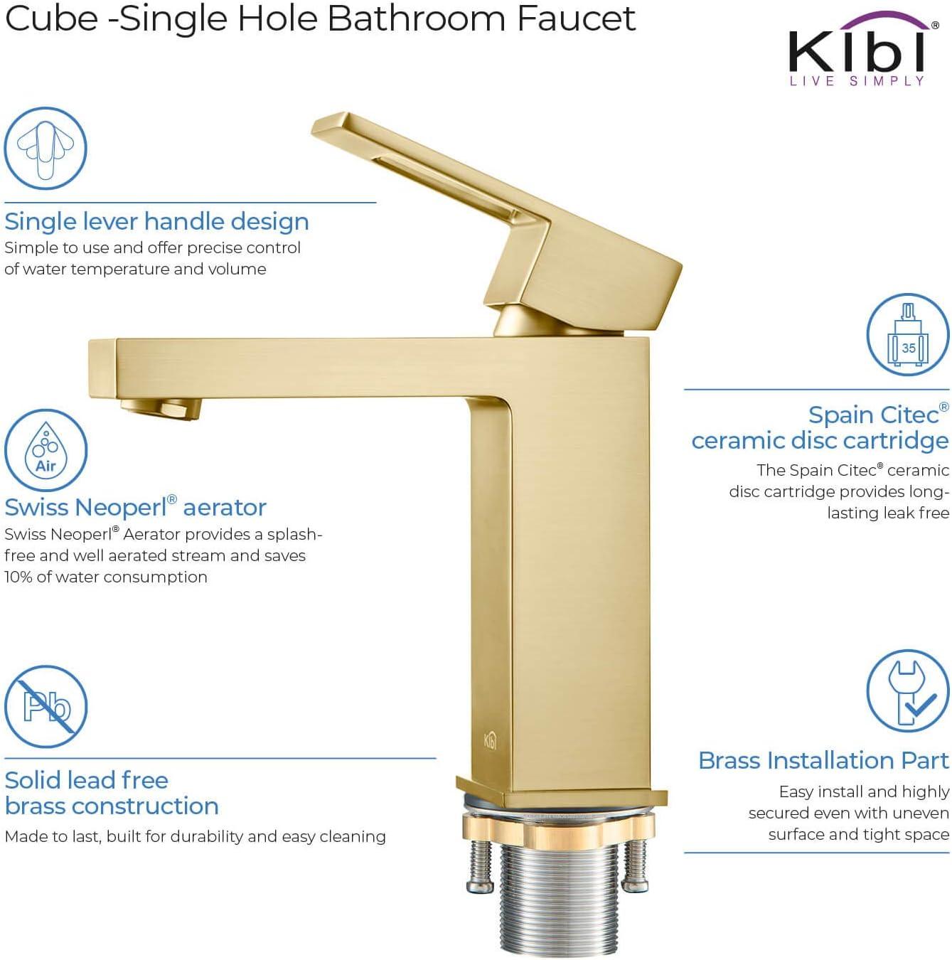 Cube Single-Hole Single-handle Bathroom Faucet