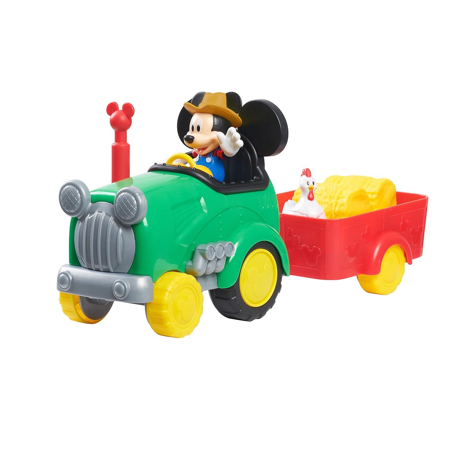 JP Mickey & Minnie Mickey Mouse Barnyard Fun Tractor, Multi Colour