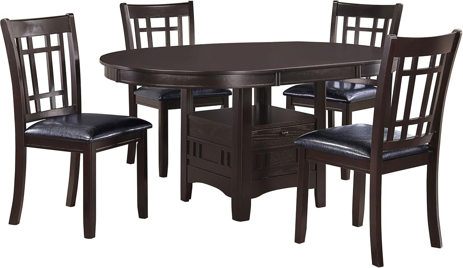 Coaster Lavon 5-piece Wood Dining Room Set Espresso and Black
