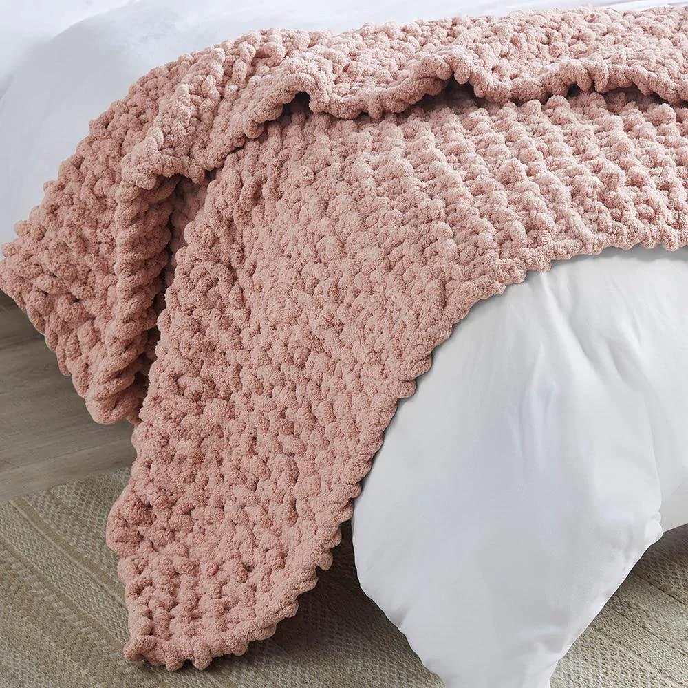 Madison Park Chenille Chunky Knit Throw