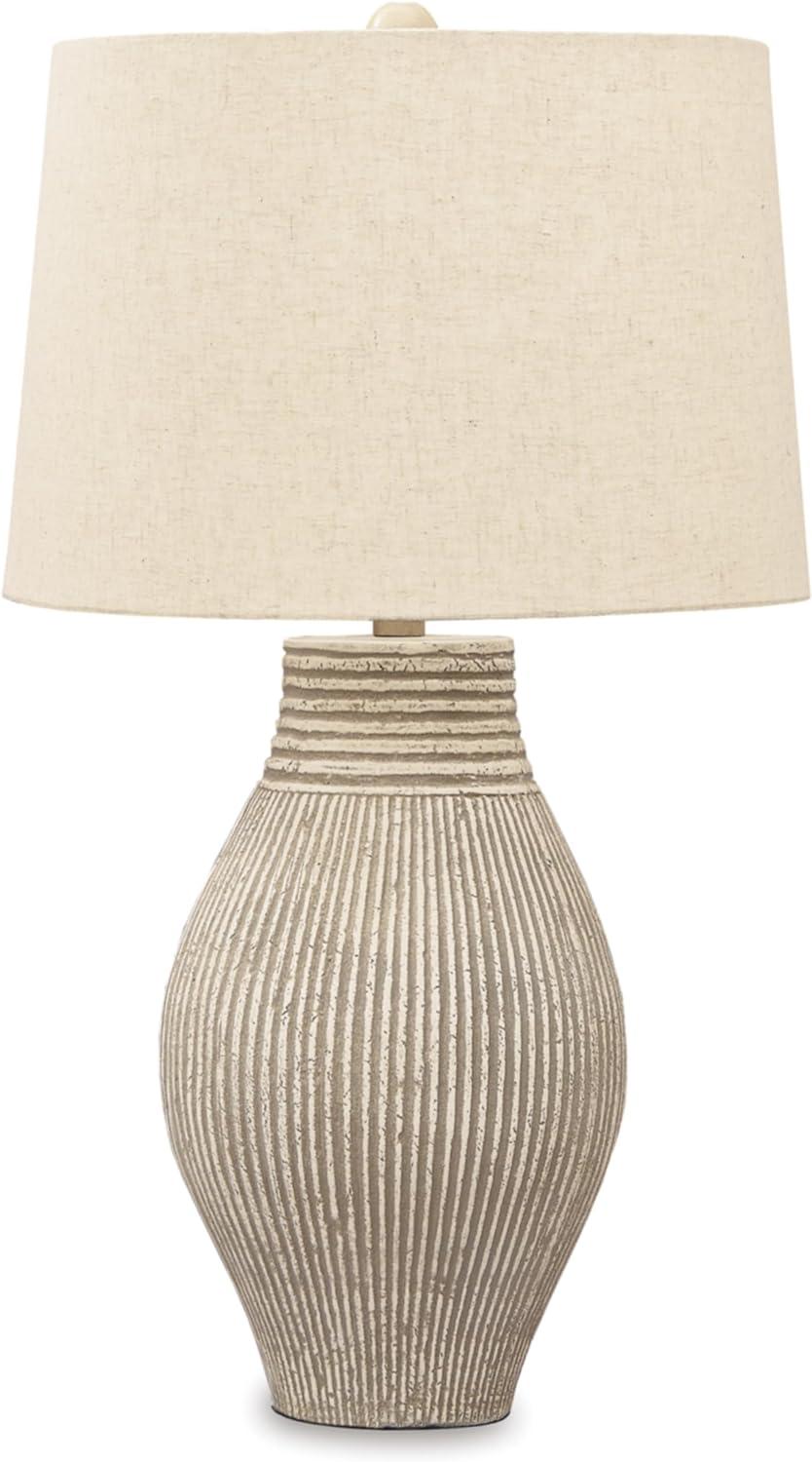 Layal Table Lamp Beige: 3-Way Switch, Textured Base, UL Listed - Signature Design by Ashley