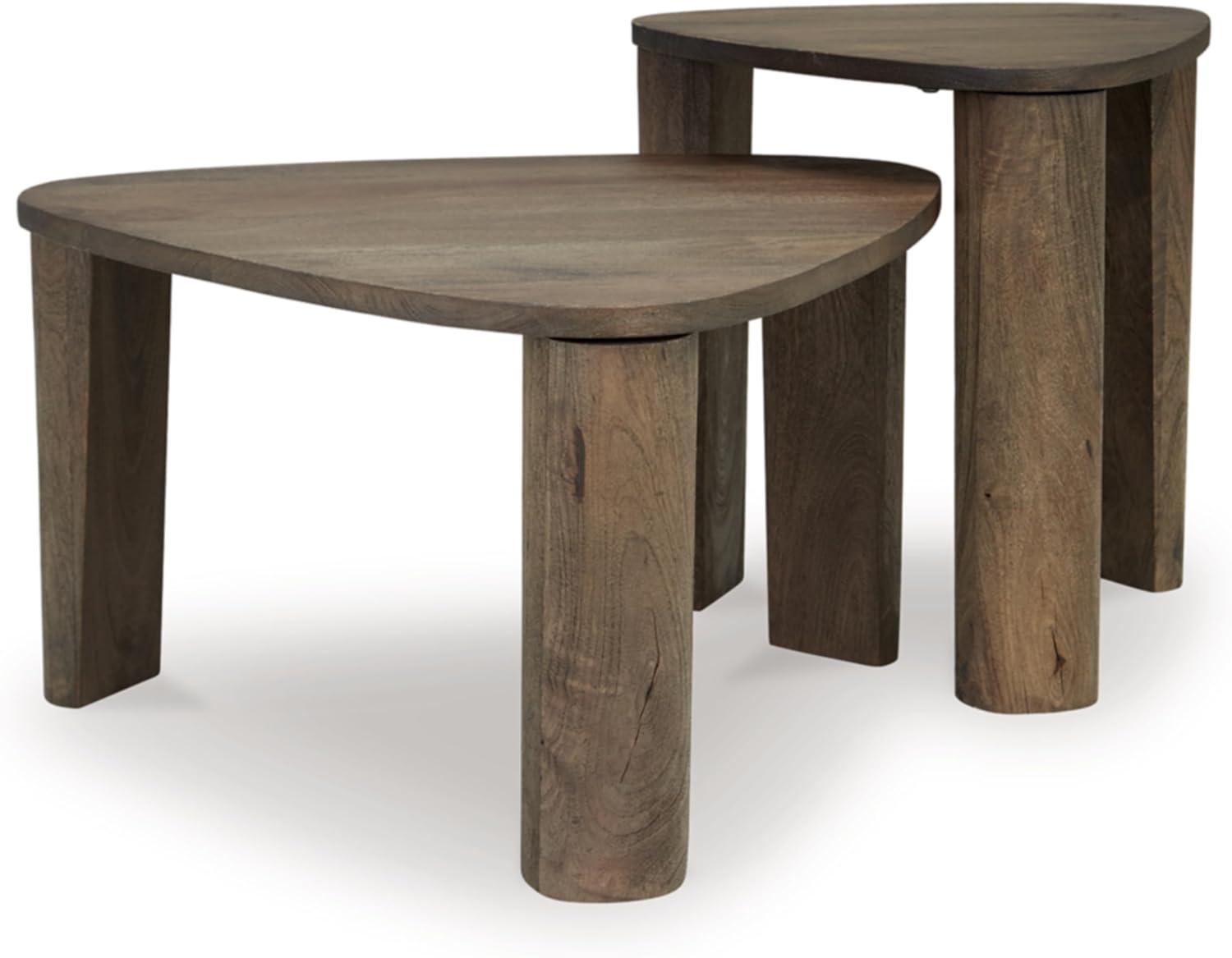 Signature Design by Ashley Reidport Accent Coffee Table (Set of 2), Grayish Brown