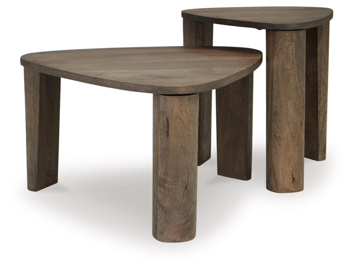 Signature Design by Ashley Reidport Accent Coffee Table (Set of 2), Grayish Brown