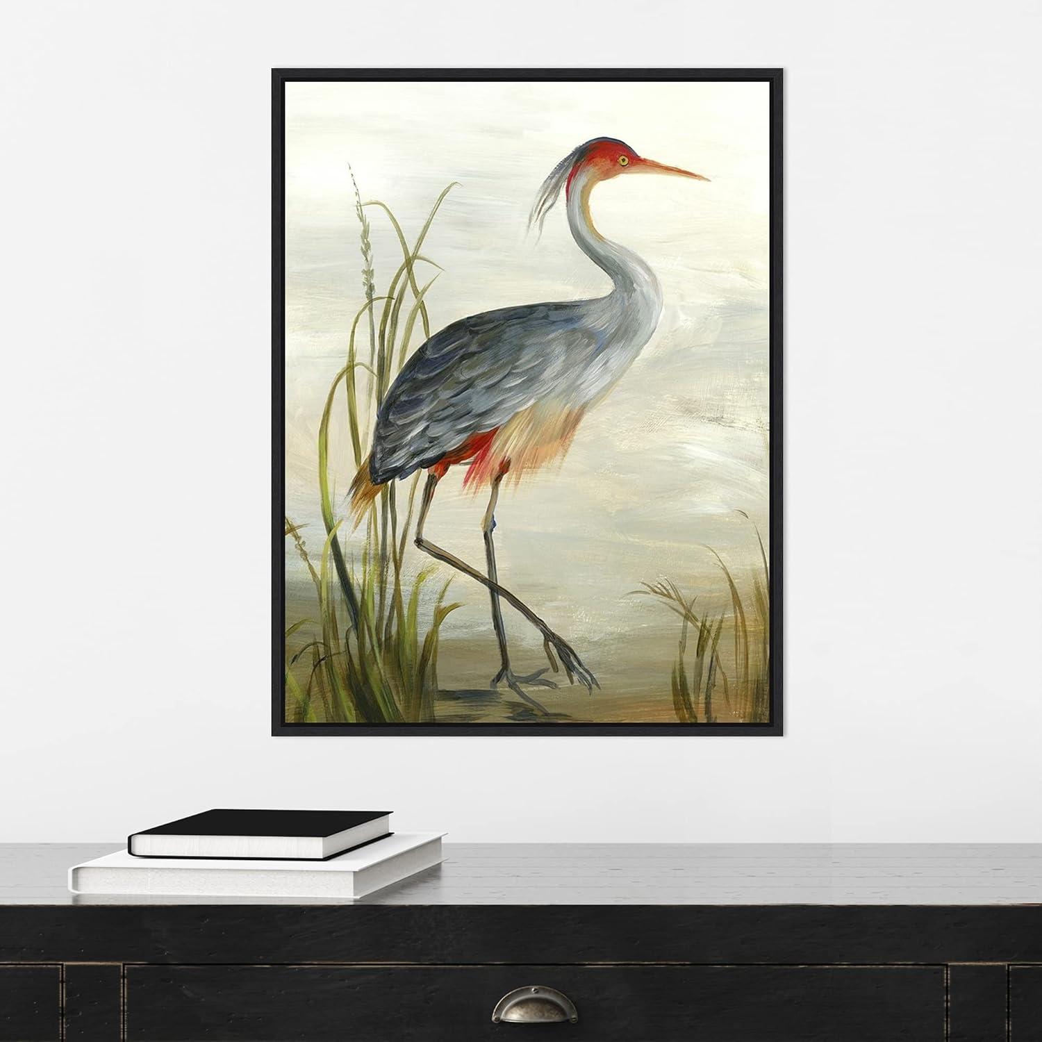 Amanti Art Grey Heron by Aimee Wilson Framed Canvas Wall Art