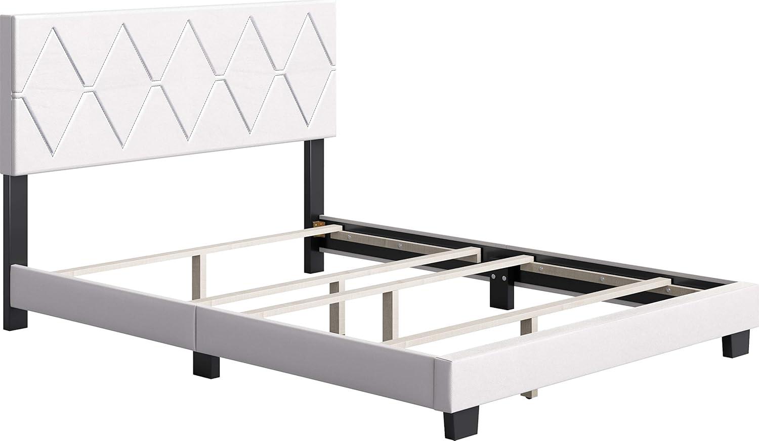 Boyd Sleep CHWT204DB Charlene Faux Leather Upholstered Platform Bed