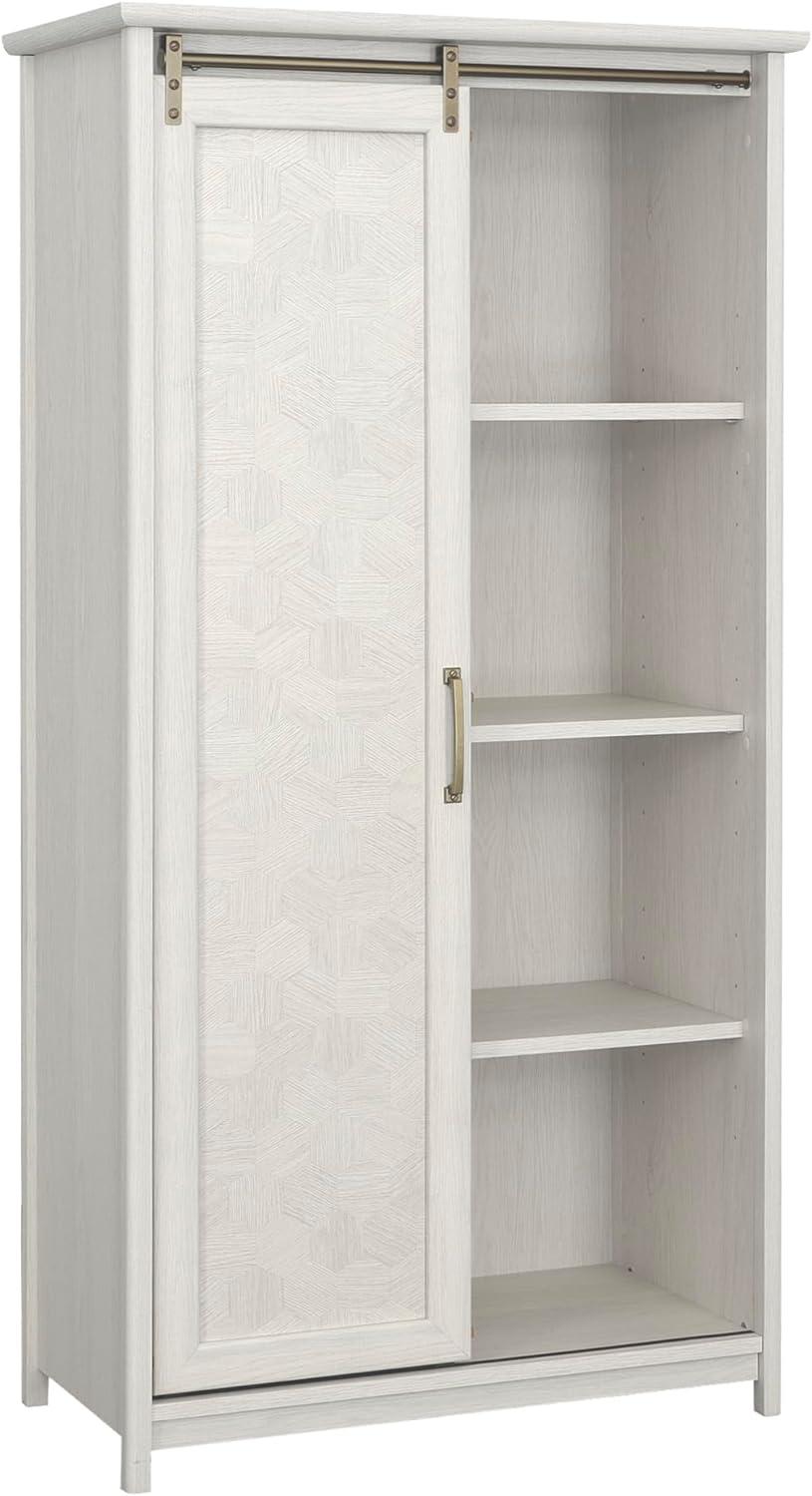 Glacier Oak Freestanding Storage Cabinet with Adjustable Shelving