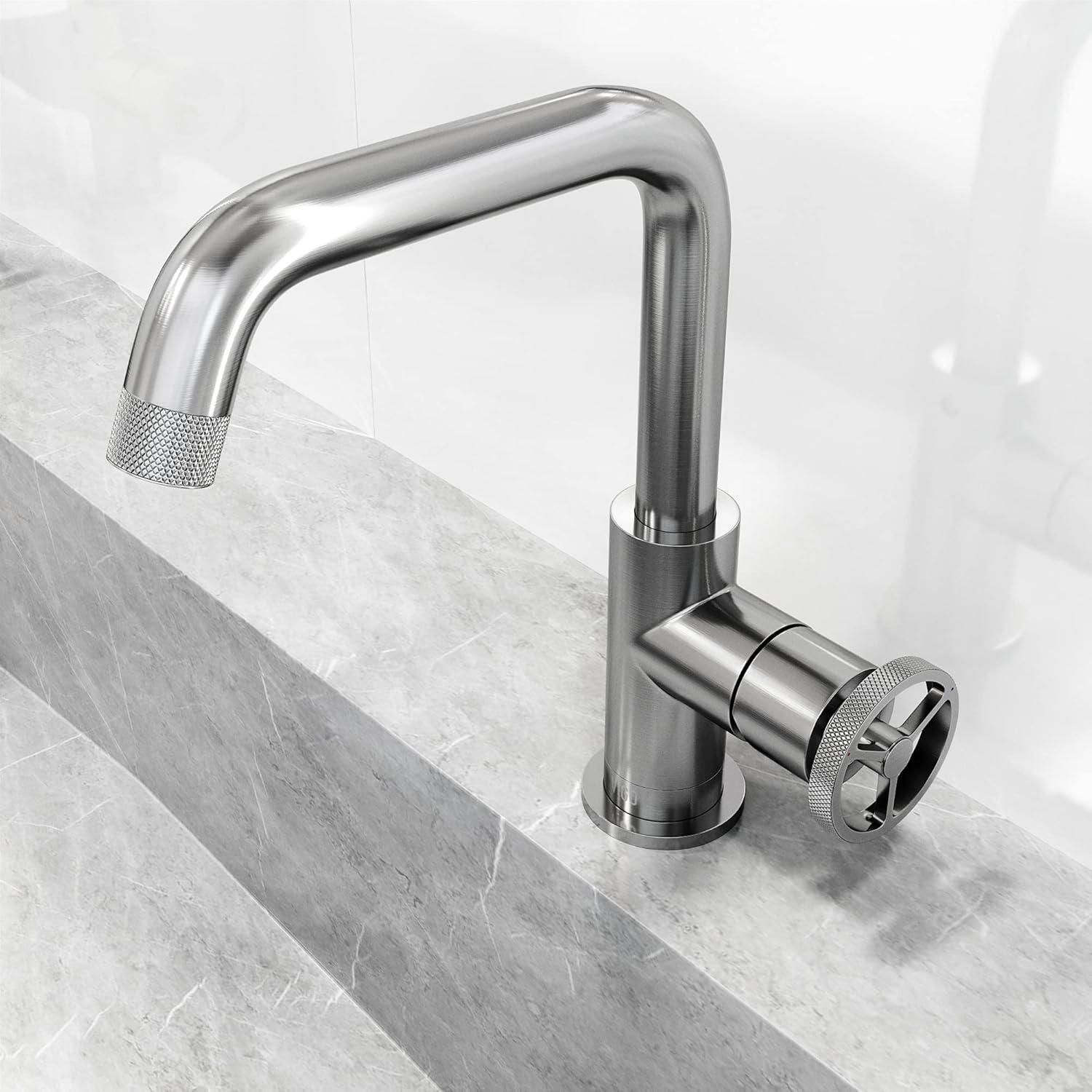 Cass 9" H Single Handle Single Hole Bathroom Faucet