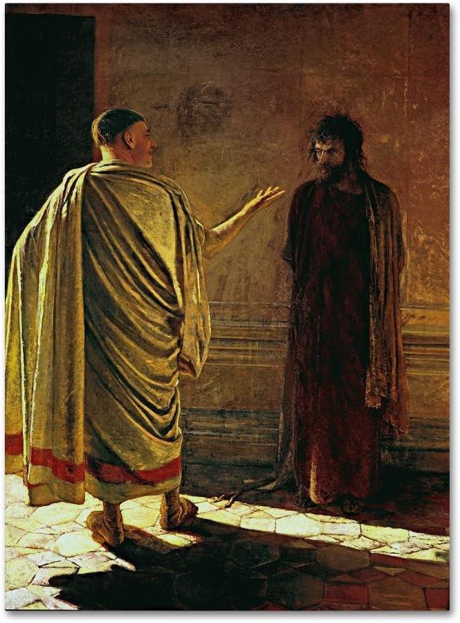 Trademark Fine Art " What Is Truth (Christ And Pilate) " by Nikolai Ge