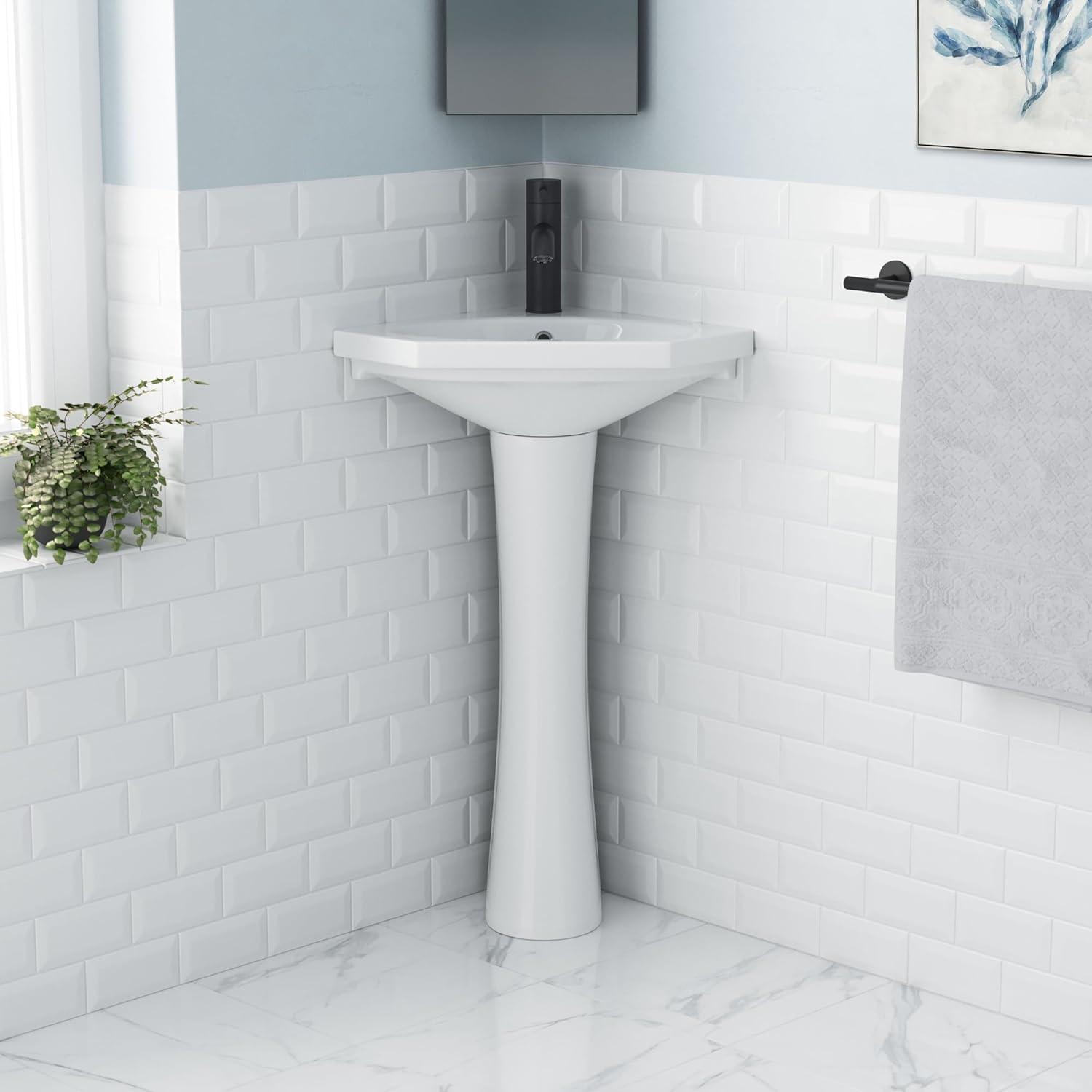 St. Tropez St.Tropez Corner Two-Piece Pedestal Sink