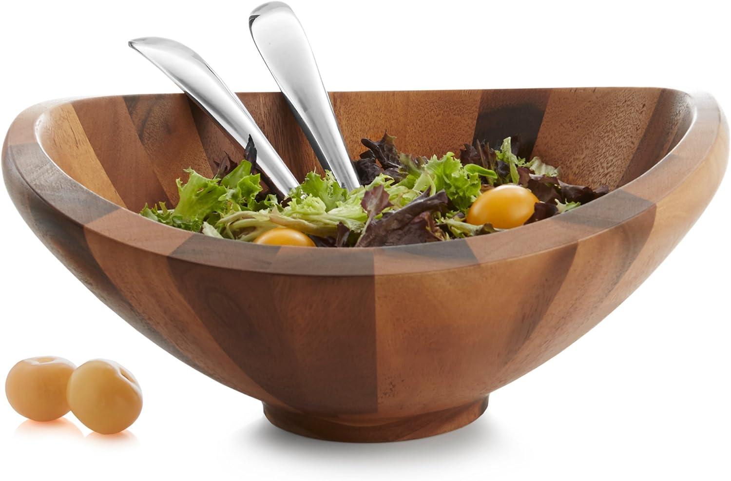 Nambe Butterfly Salad Bowl W/ Server