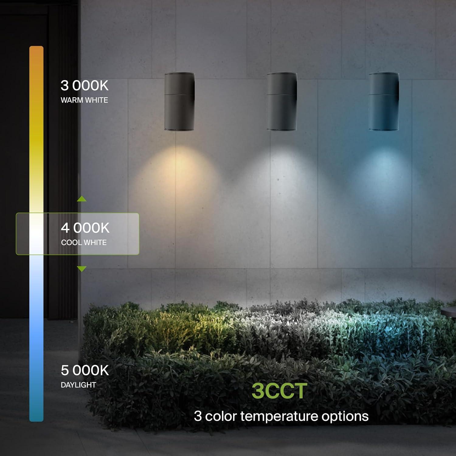 ASD LED 1-Way Round Cylinder Wall Light Fixture | 9W 1000LM 3000-5000K 120V | 3CCT, Photocell, Wateproof, ETL Listed | Exterior Patio Lighting Sconce, Dusk to Dawn Outdoor Lamp | Dark Bronze