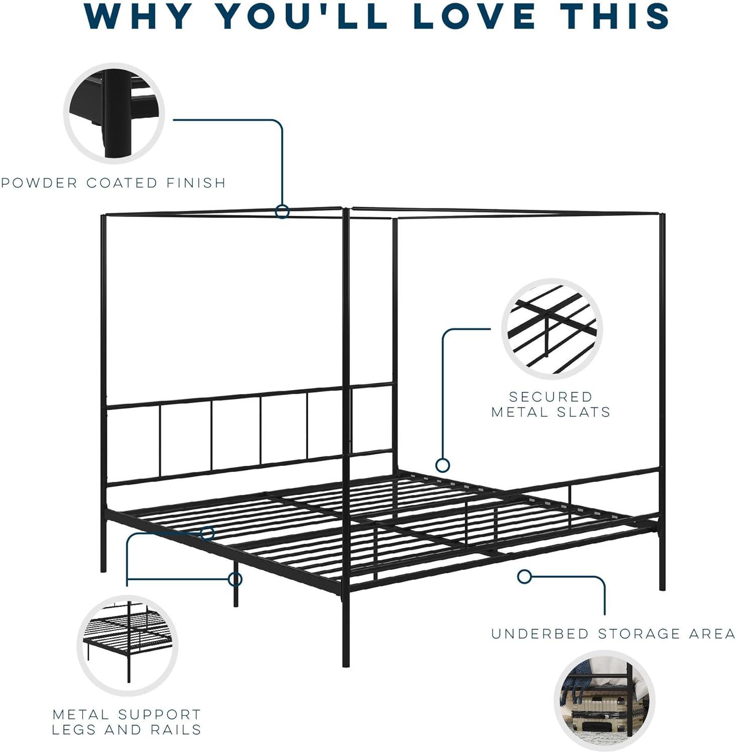 Marion Metal Canopy Bed