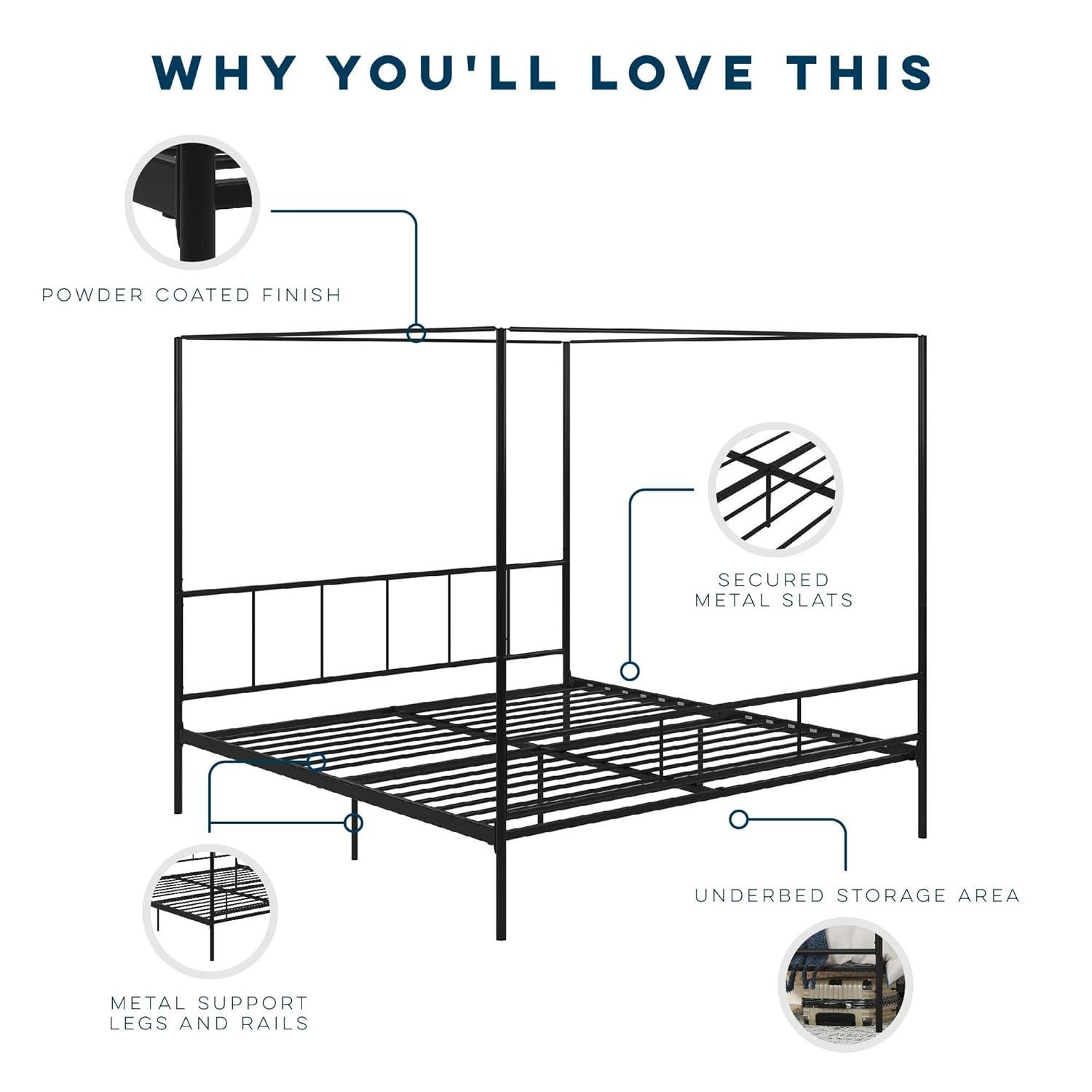 Marion Metal Canopy Bed