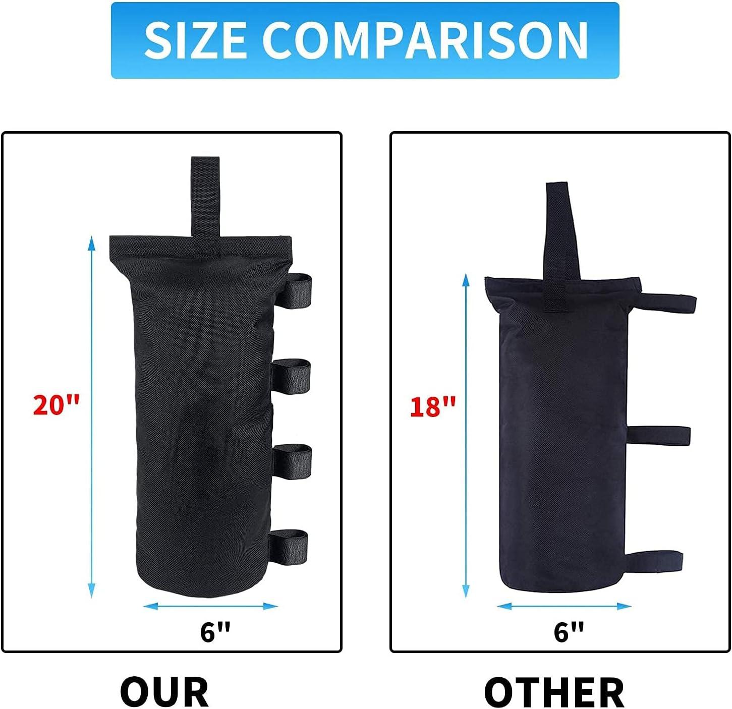 Heavy Duty Black Waterproof Canopy Weight Bags Set