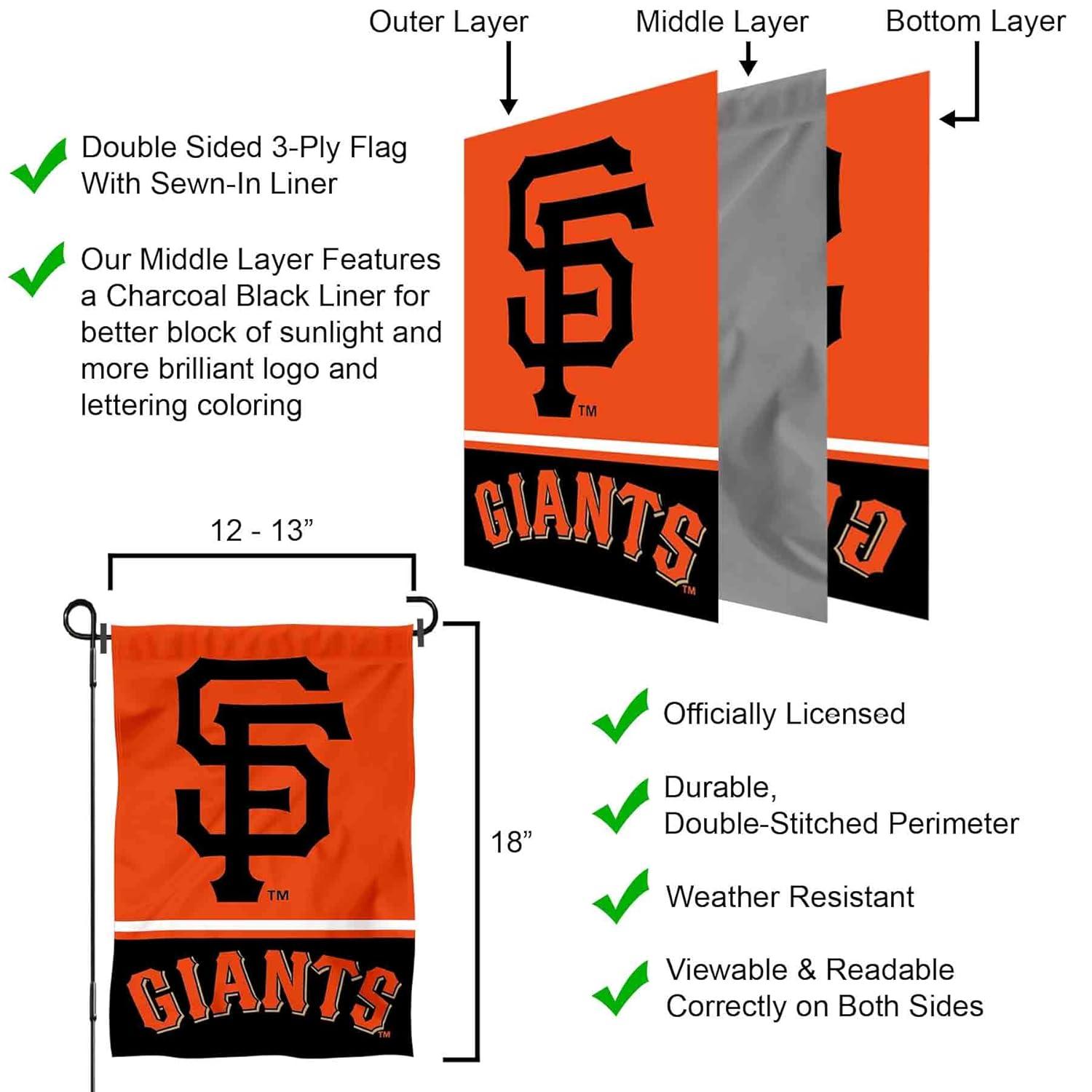 San Francisco Giants Patriotic Polyester Garden Flag