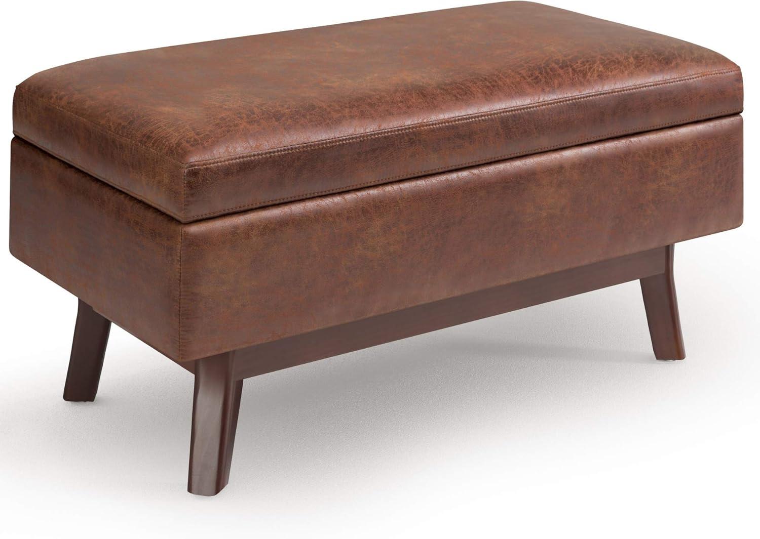 Simpli Home Owen Small Rectangular Storage Ottoman