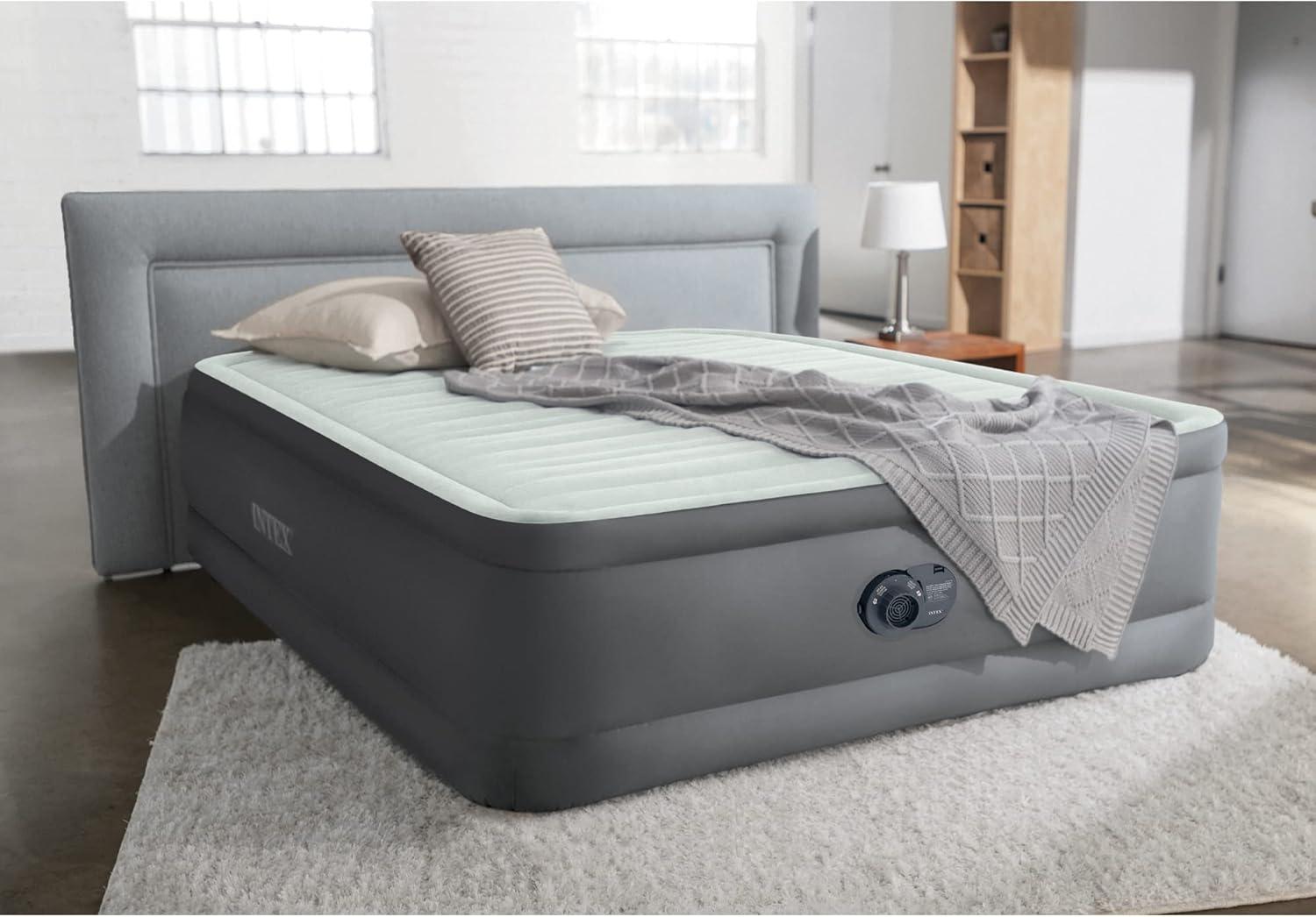 Intex PremAire Dream Support Fiber Tech Air Mattress with Built-In Pump & Reviews | Wayfair