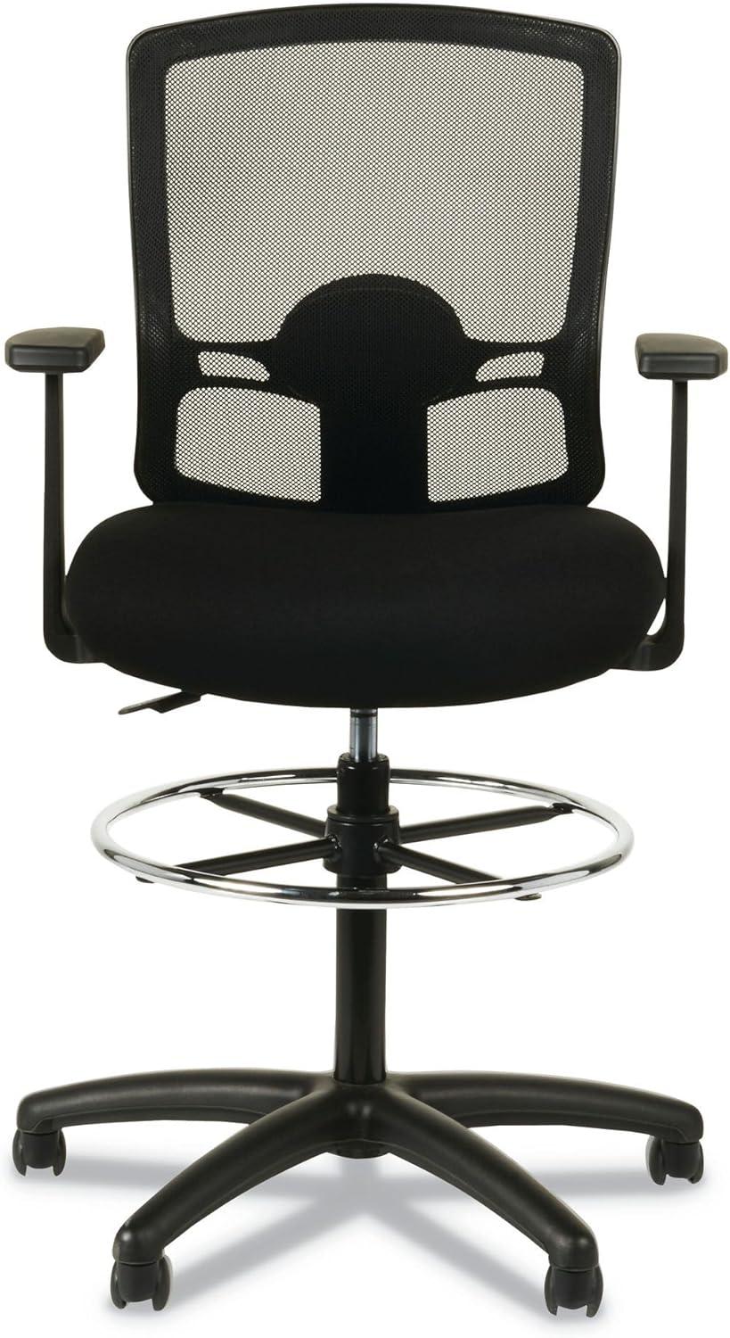 Alera Alera Etros Series Mesh Stool, Supports Up to 275 lb, 25.19" to 35.23" Seat Height, Black