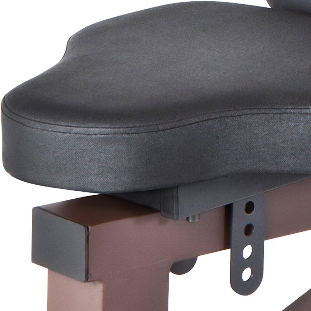 Deluxe 6-Position Black-Brown Utility Weight Bench with Vinyl Padding