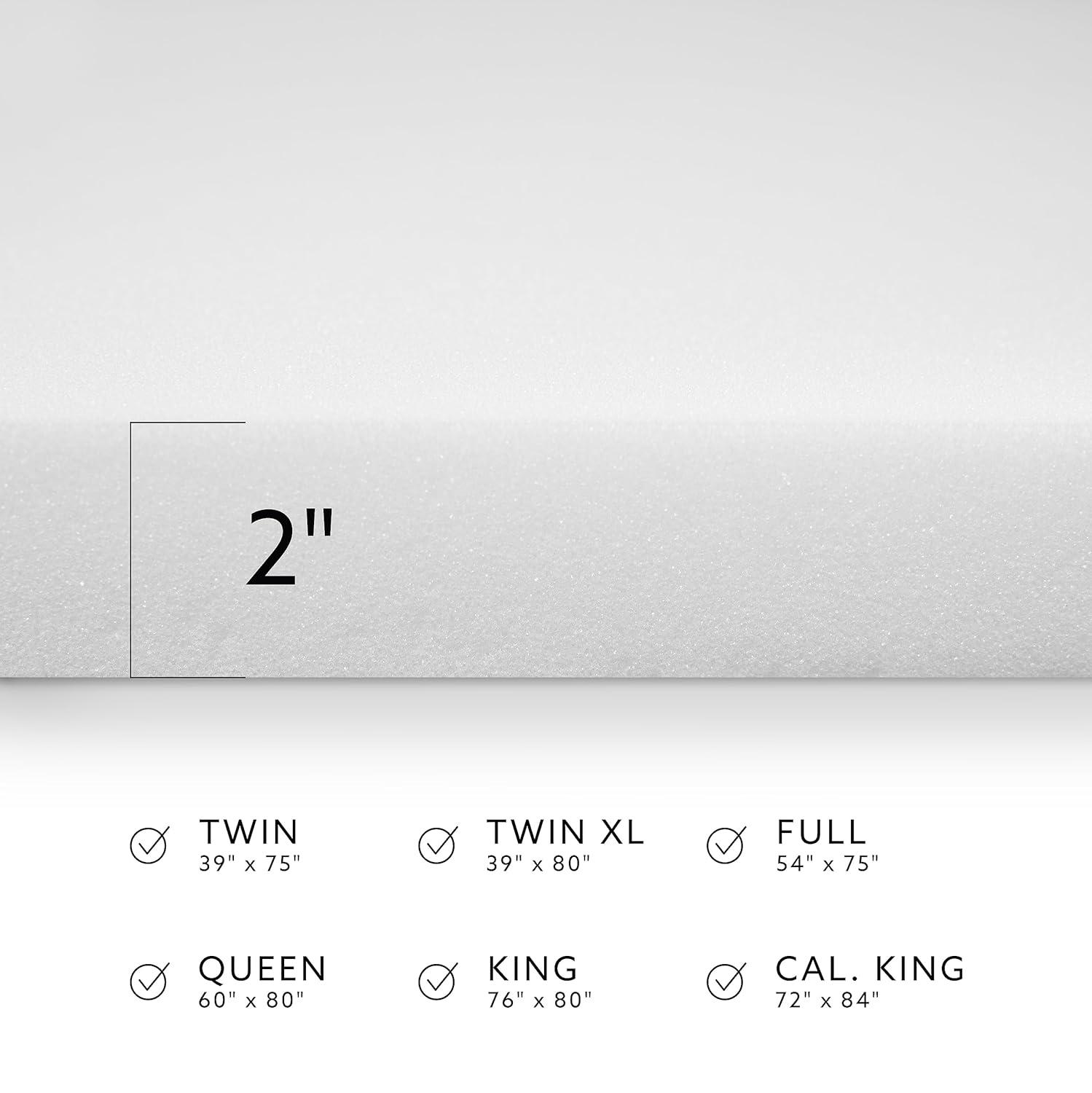 SensorPEDIC 2'' Memory Foam Mattress Topper