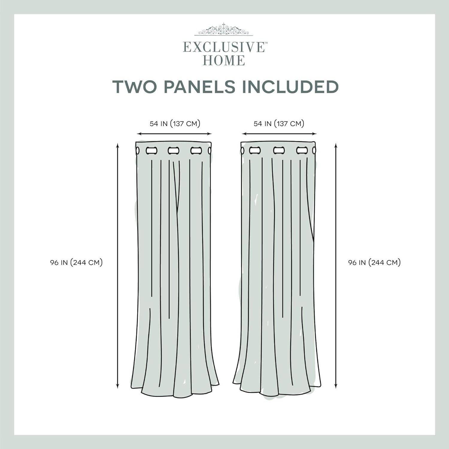 Blush Velvet Luxe 54"x96" Grommet Top Room-Darkening Curtain Panel Pair