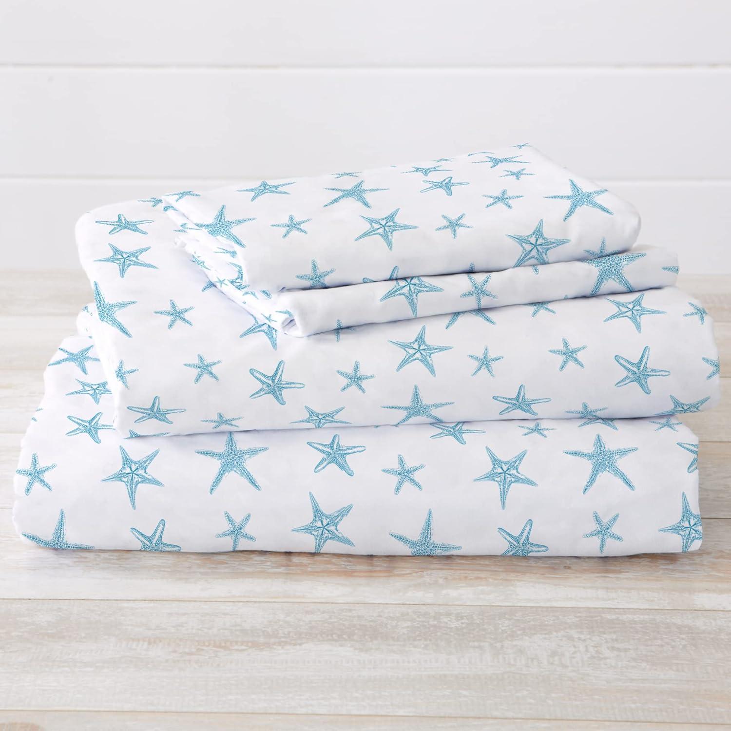 FreshFolds Ultra Soft Coastal Printed Microfiber Sheet Set