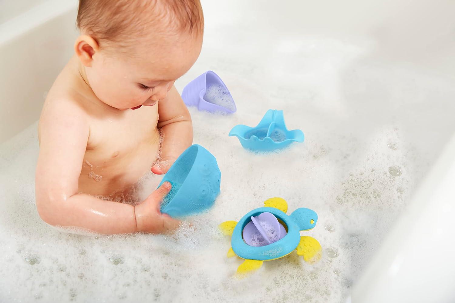 Green Toy: Sea Life Set, 6 Piece Bath Set