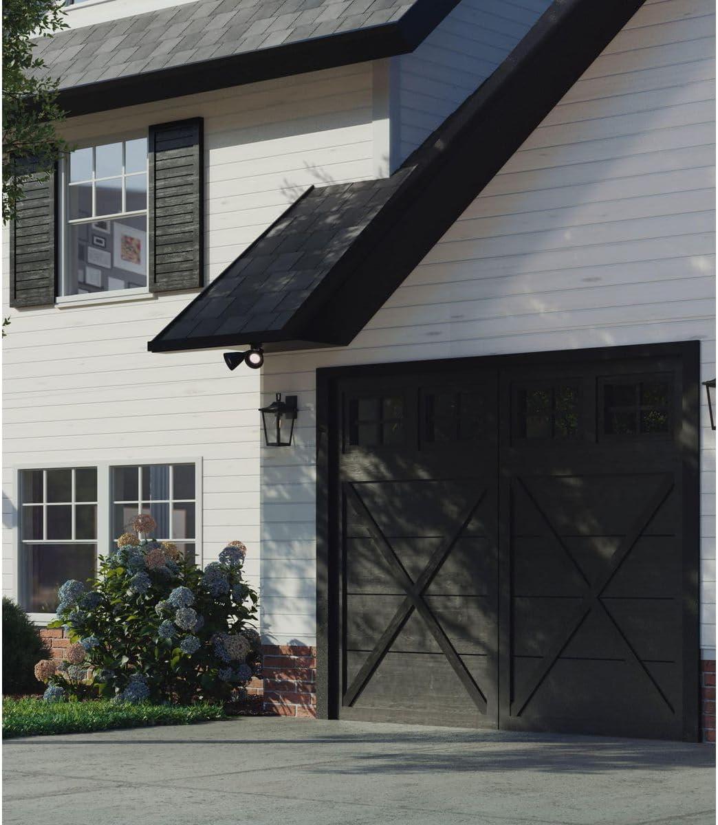 Progress Lighting Par 2-Light Outdoor Wall Light in Black Porcelain with Shade
